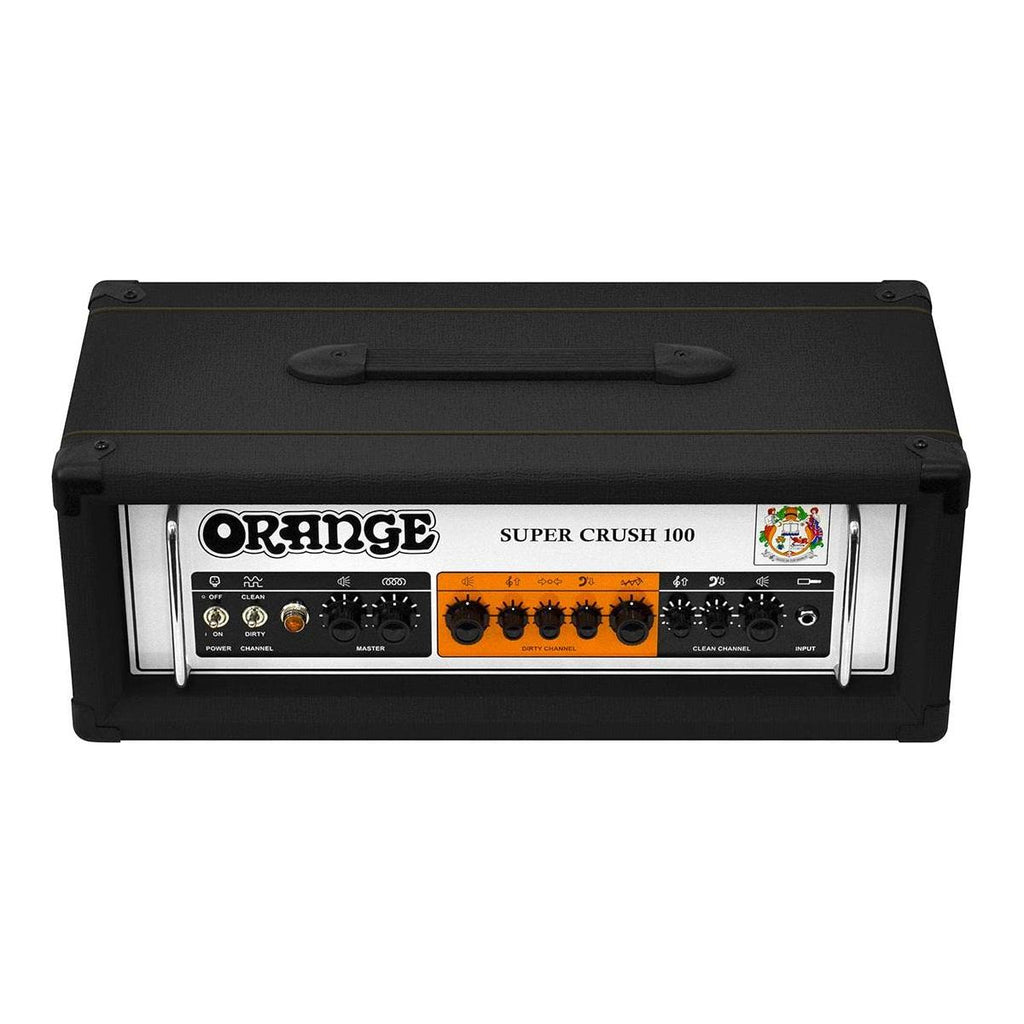 Orange Super Crush 100-100-watt Solid-state Head, Black