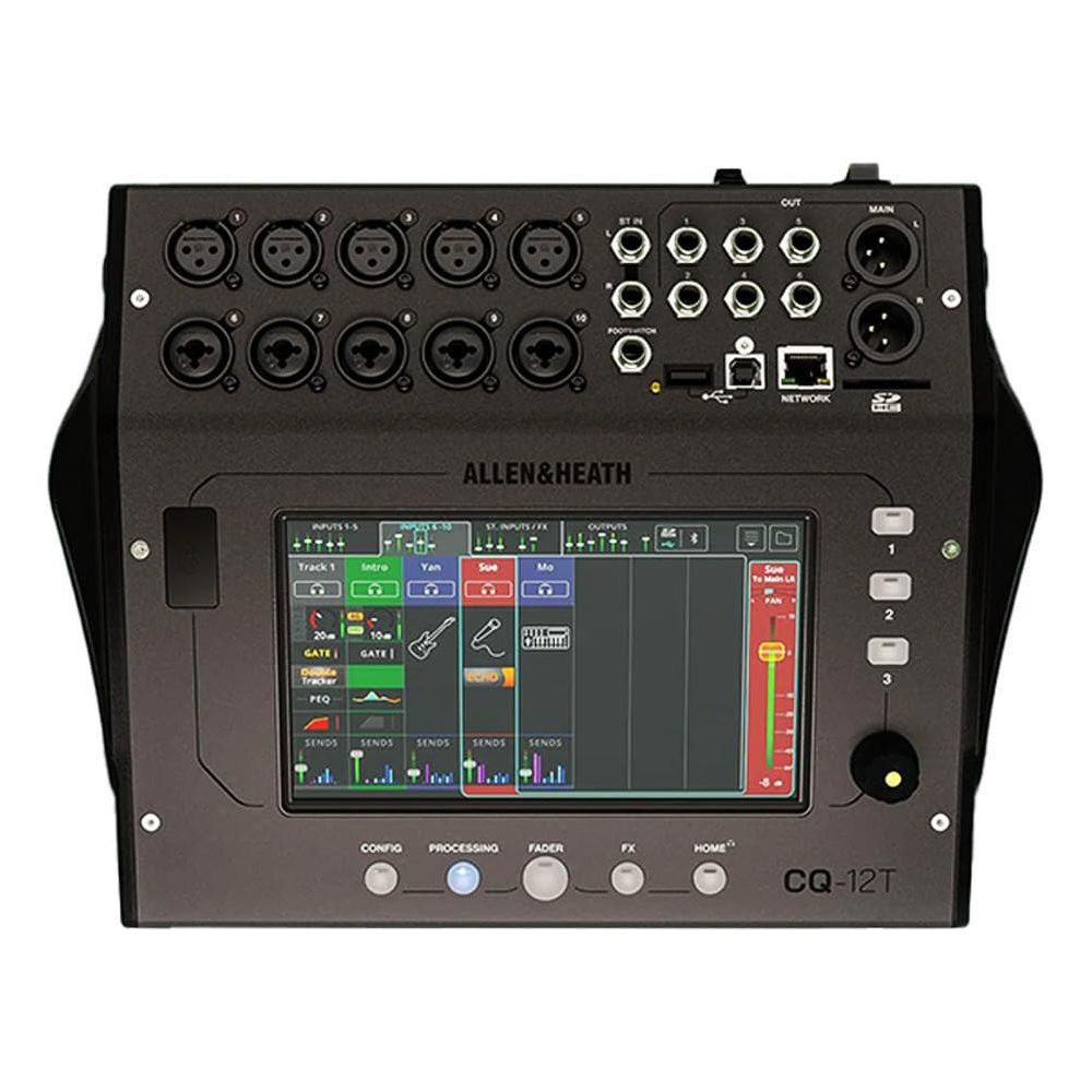 Allen & Heath CQ-12T Ultra-Compact 12in / 8out Digital Mixer Bundle with Allen & Heath CQ-12T Soft Case and Liquid Audio Polishing Cloth