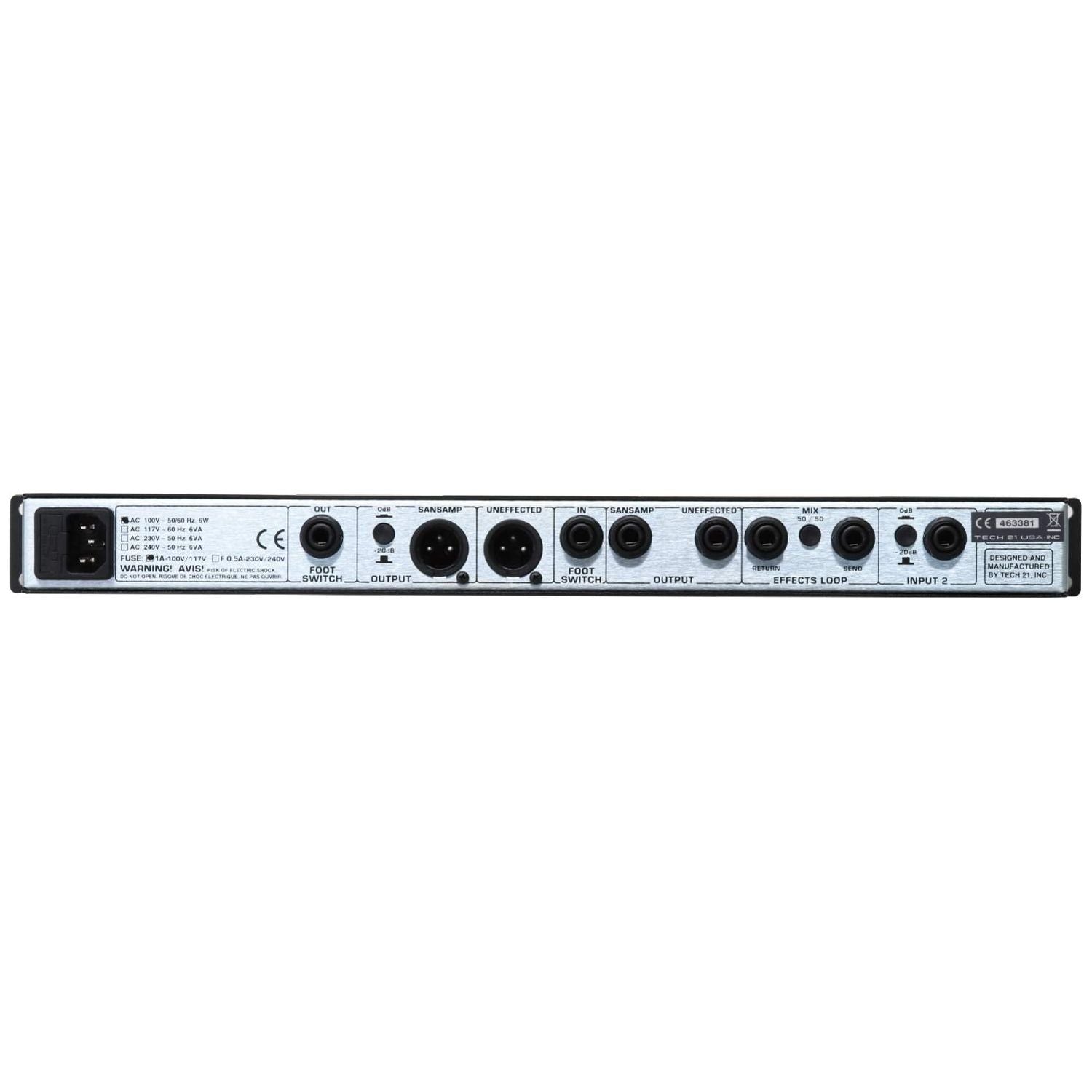 Tech 21 RBI SansAmp RBI - 1U Rackmount Bass Preamp