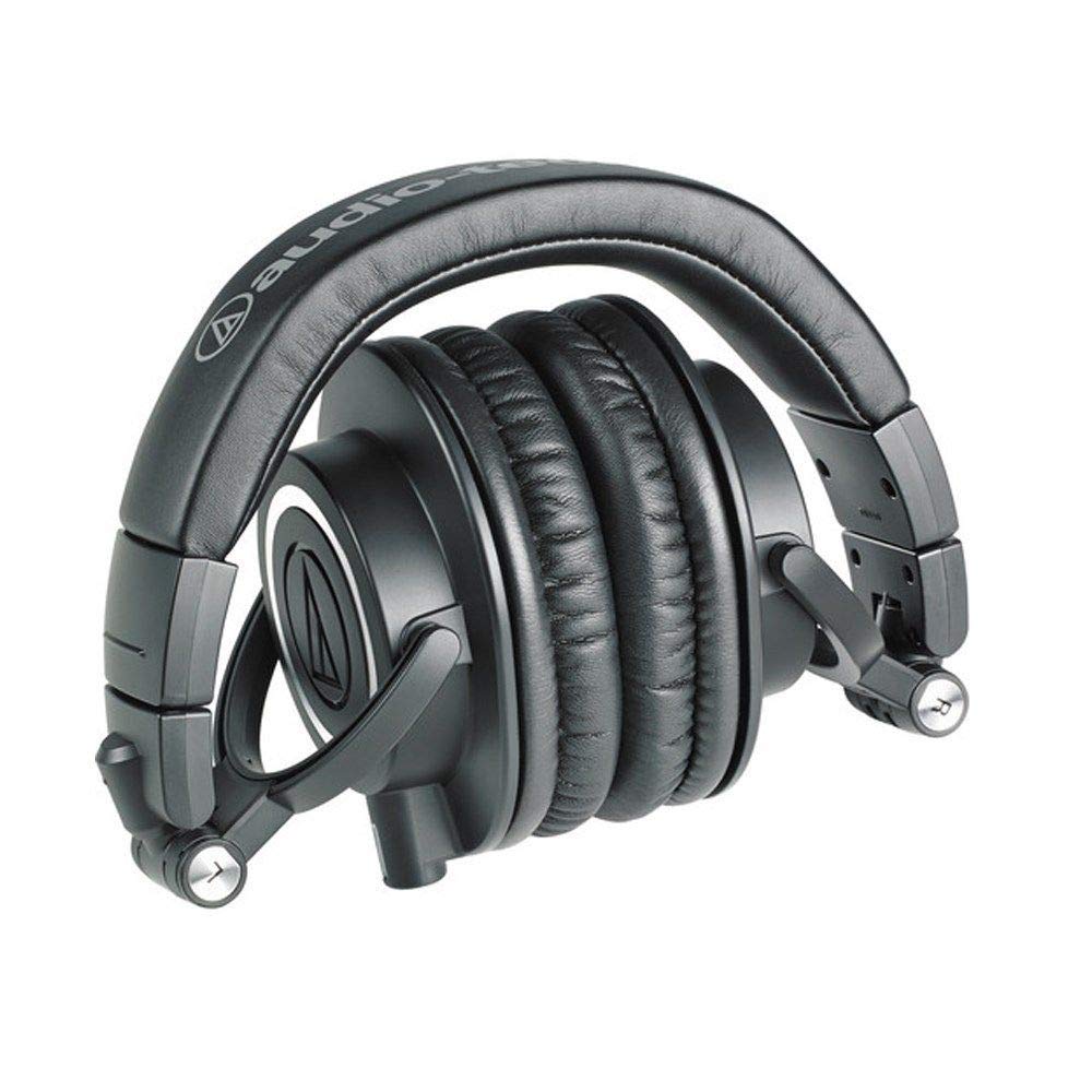 Audio-Technica ATH-M50x Professional Monitor Headphones + Slappa Full Sized HardBody PRO Headphone Case (SL-HP-07)