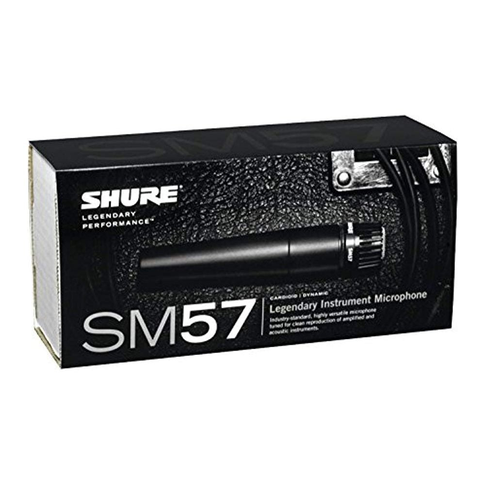 Shure SM57-LC Cardioid Dynamic Instrument Microphone - 2 Pack, XLR