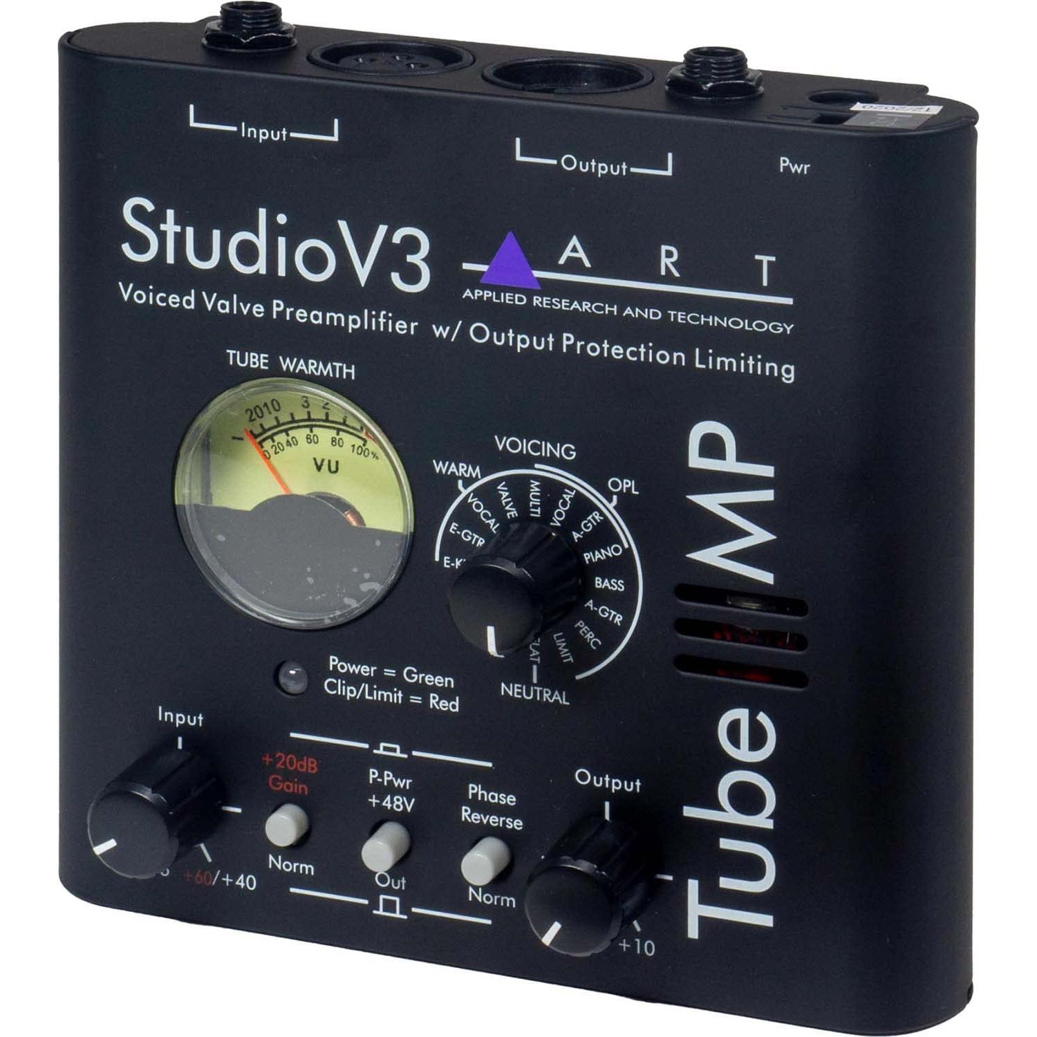 ART Studio V3 Voiced Valve Preamplifier with Output Protection Limiting Level and Phantom Power