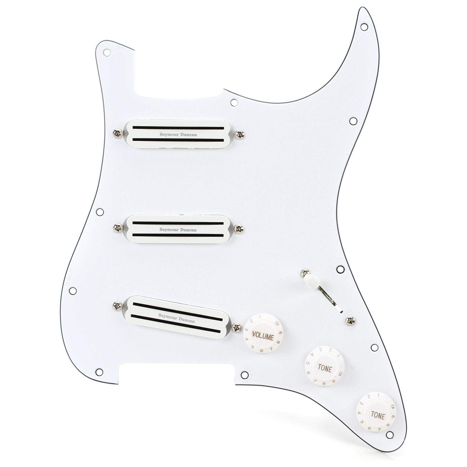 Seymour Duncan 11550-05-W Triple Rails Fully Loaded Liberator Pickguard for Strat