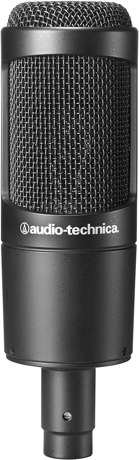 Audio-Technica AT2035 Cardioid Condenser Microphone 2-Pack Bundle with Shock Mount + 2 XLR Cables + Liquid Audio Polishing Cloth - Perfect for Studio & Podcasting