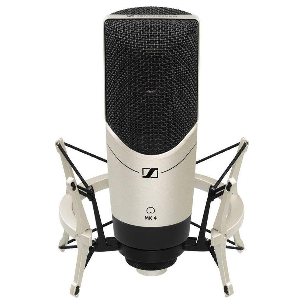 Sennheiser MK4 Set Cardioid Condenser Large Diaphragm Microphone With MKS4 Shockmount,and PopGuard