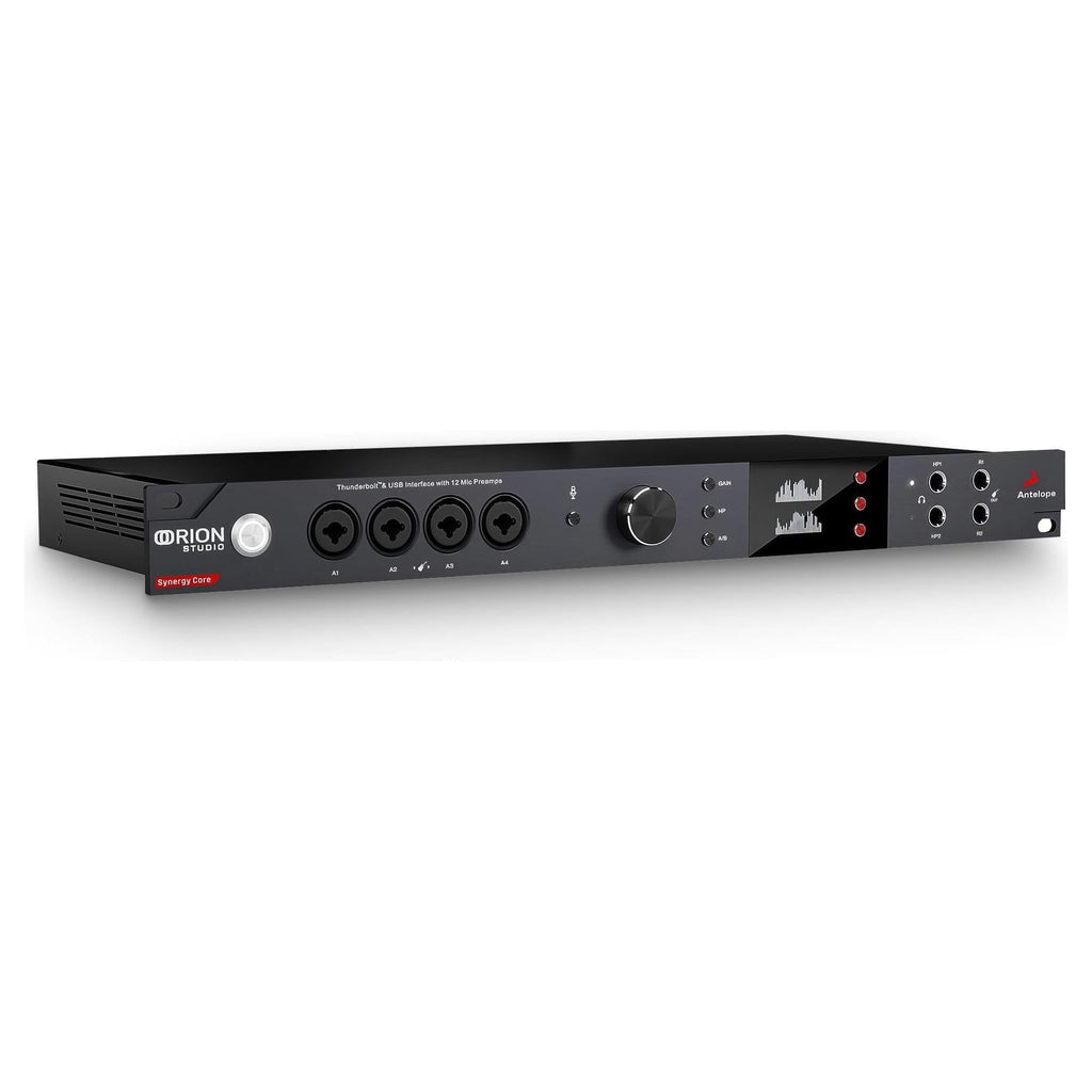 Orion Studio Synergy Core Thunderbolt 3 Interface and USB Audio Interface with 12 Discrete Preamps and 6 DSP + 2 FPGA FX Processors for Audio Recording - Antelope Audio