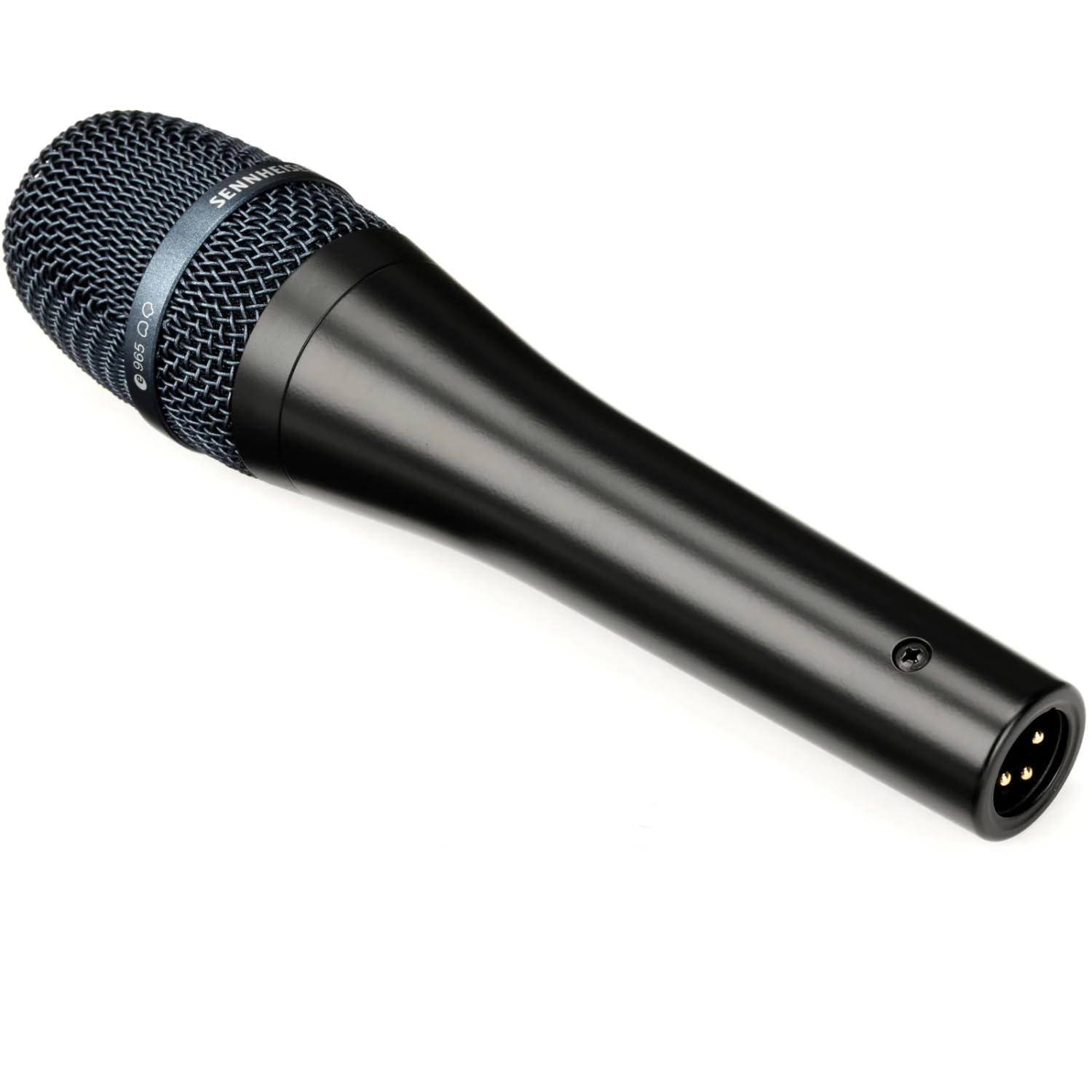 Liquid Audio - Sennheiser E 965 Condenser Handheld Vocal Microphone Bundle w/Pig Hog PHM10 8mm Mic Cable Polishing Cloth