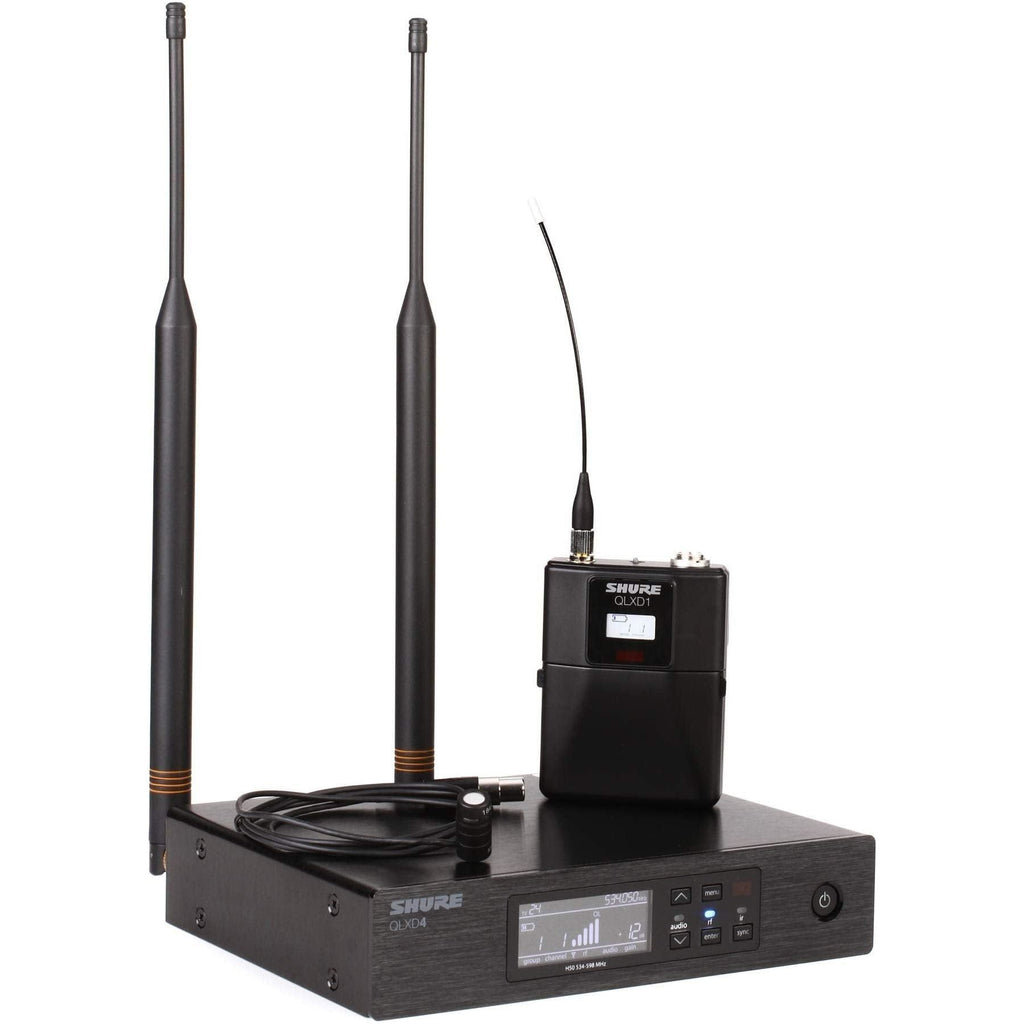 Shure QLXD14/85 Wireless Microphone System with Bodypack and WL185 Cardioid Lavalier Mic