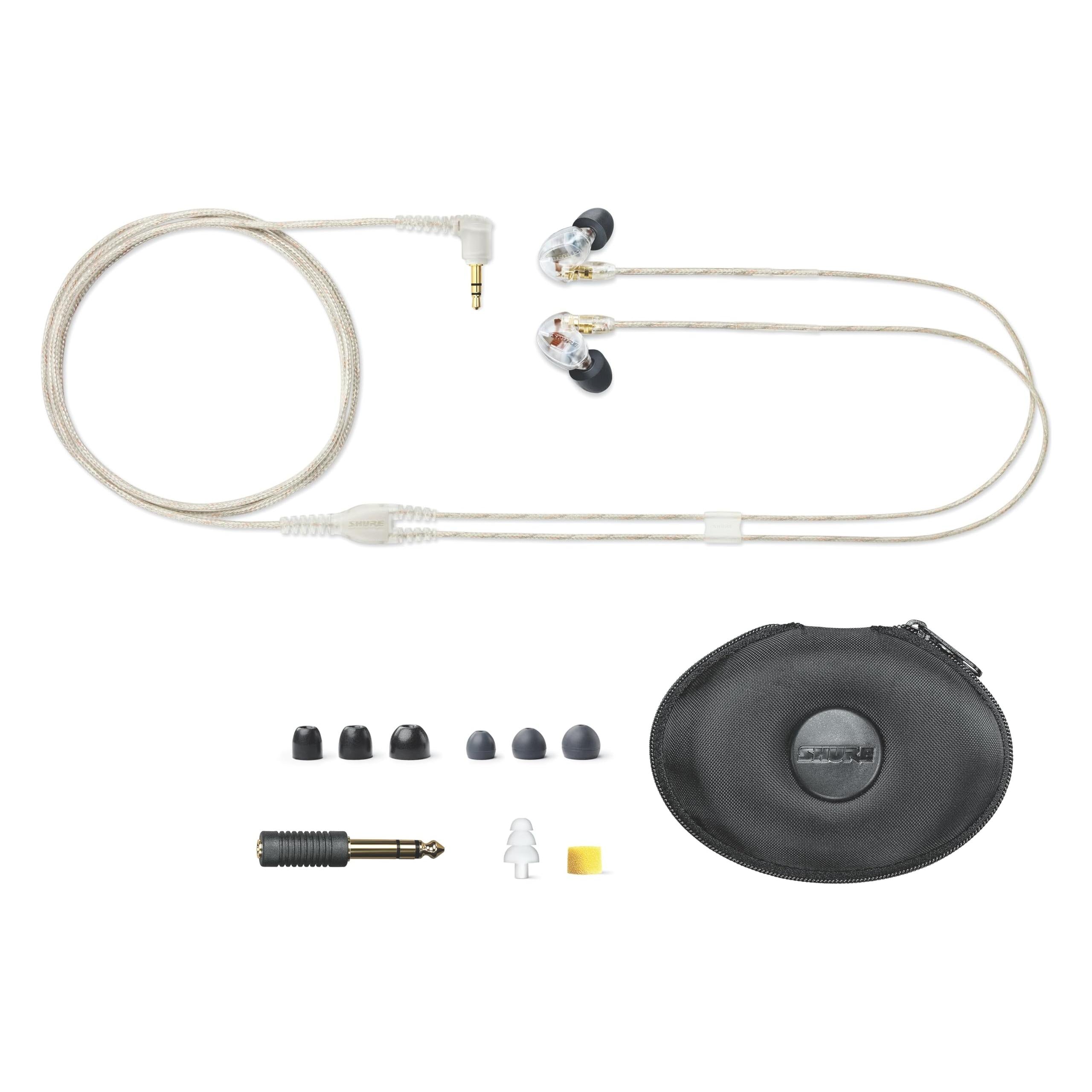 Shure SE425 PRO Wired Earbuds - Professional Sound Isolating Earphones with Dual High Definition MicroDrivers, Secure Fit in Ear Monitor, Plus Carrying Case & Fit Kit - Silver (SE425-V)