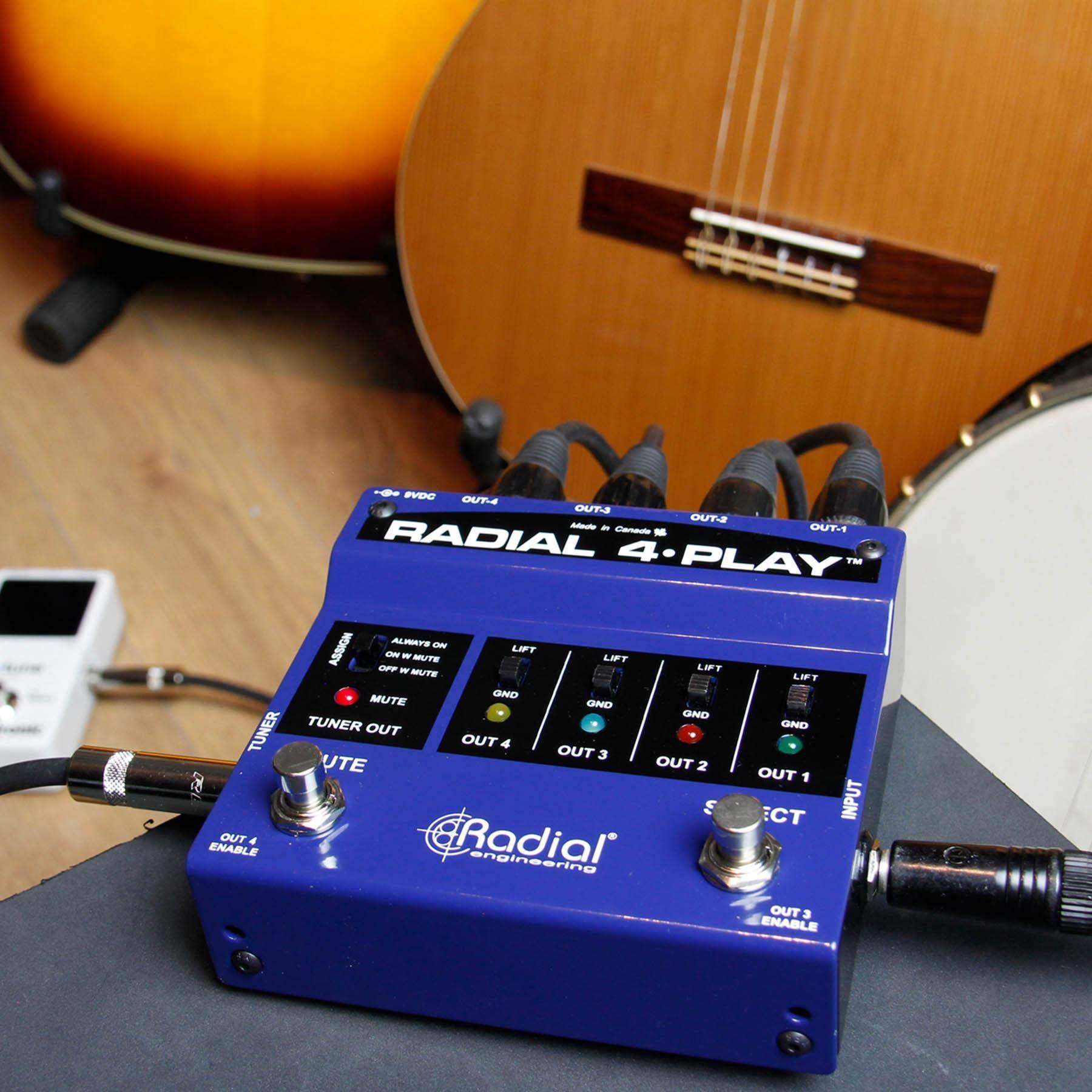 Radial 4-Play 4-Channel Output, Instrument Direct Box