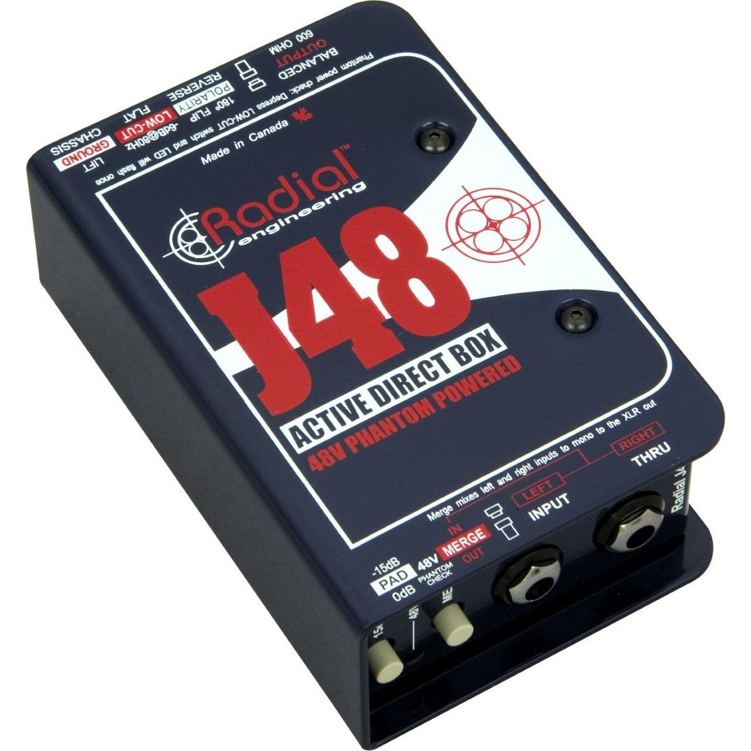 Radial J48 MK2 48V Phantom Power Active Direct Box