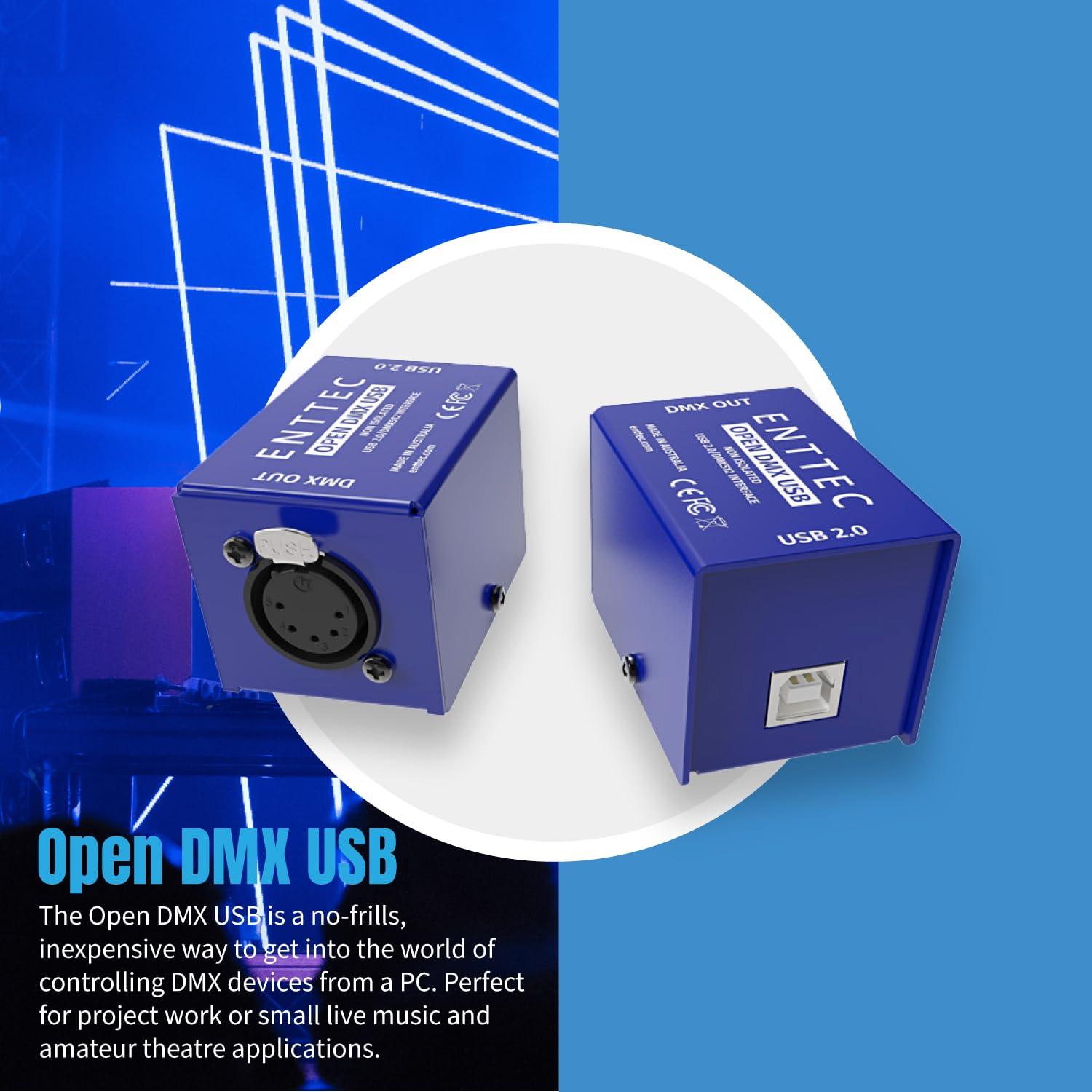 Enttec 70303 Open DMX USB Lighting Interface Controller Widget (Open Source/Hardware Only)