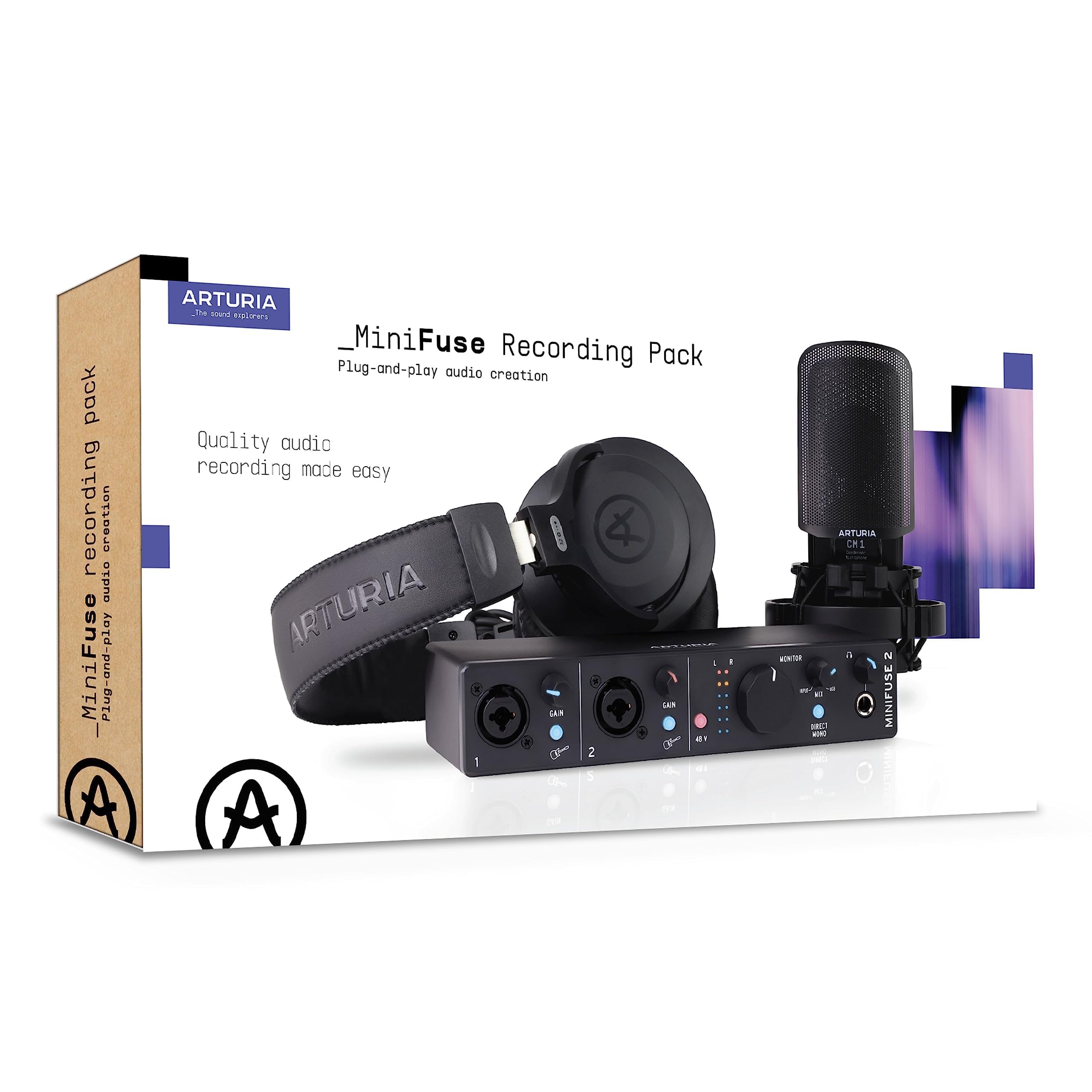 Arturia MiniFuse 2 Recording Pack - Black