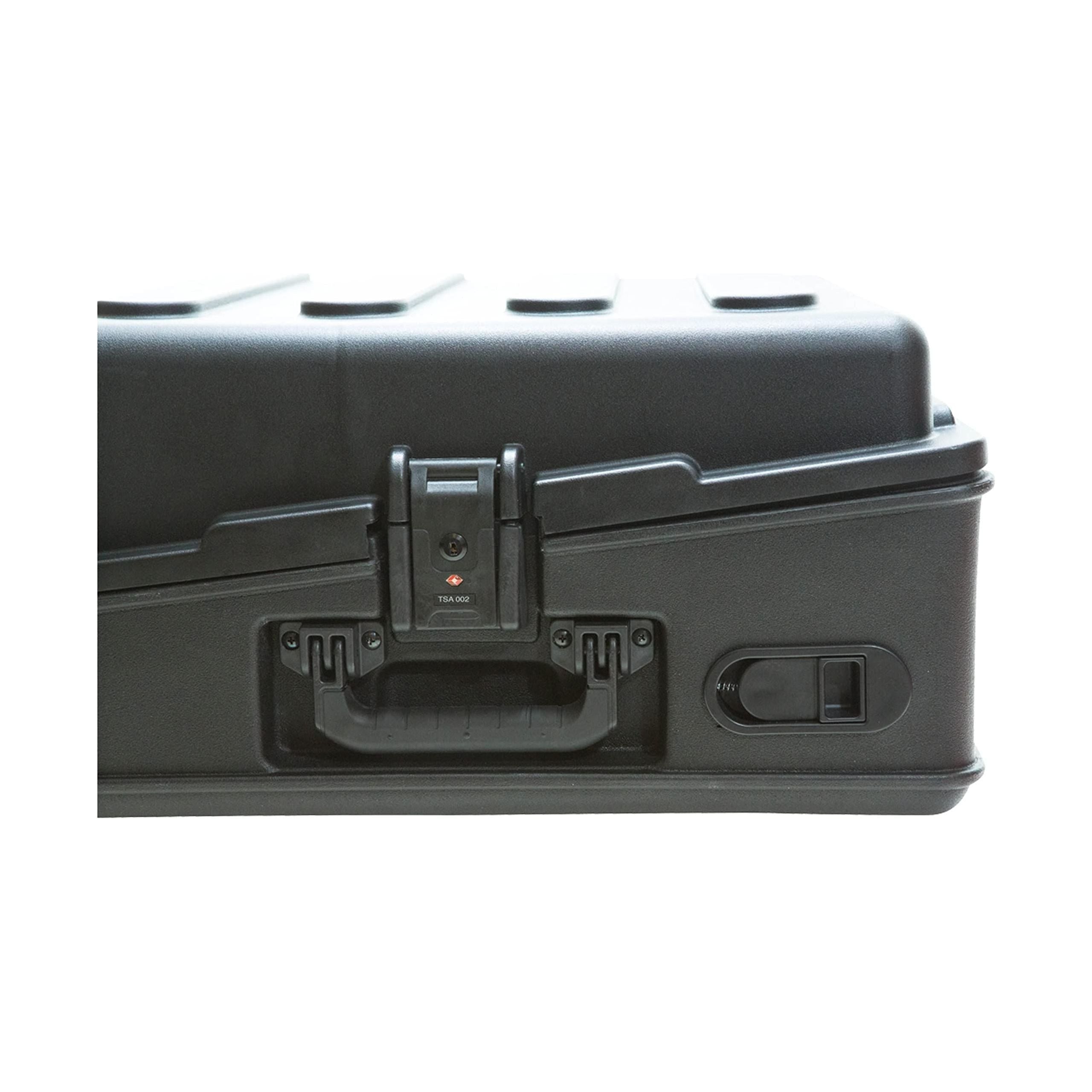 SKB Cases 1SKB-R100 Roto-molded 10U Top Mixer Rack, teel Threaded Rails, Hard Lid and Removable Back Door, (2) Carrying Handles