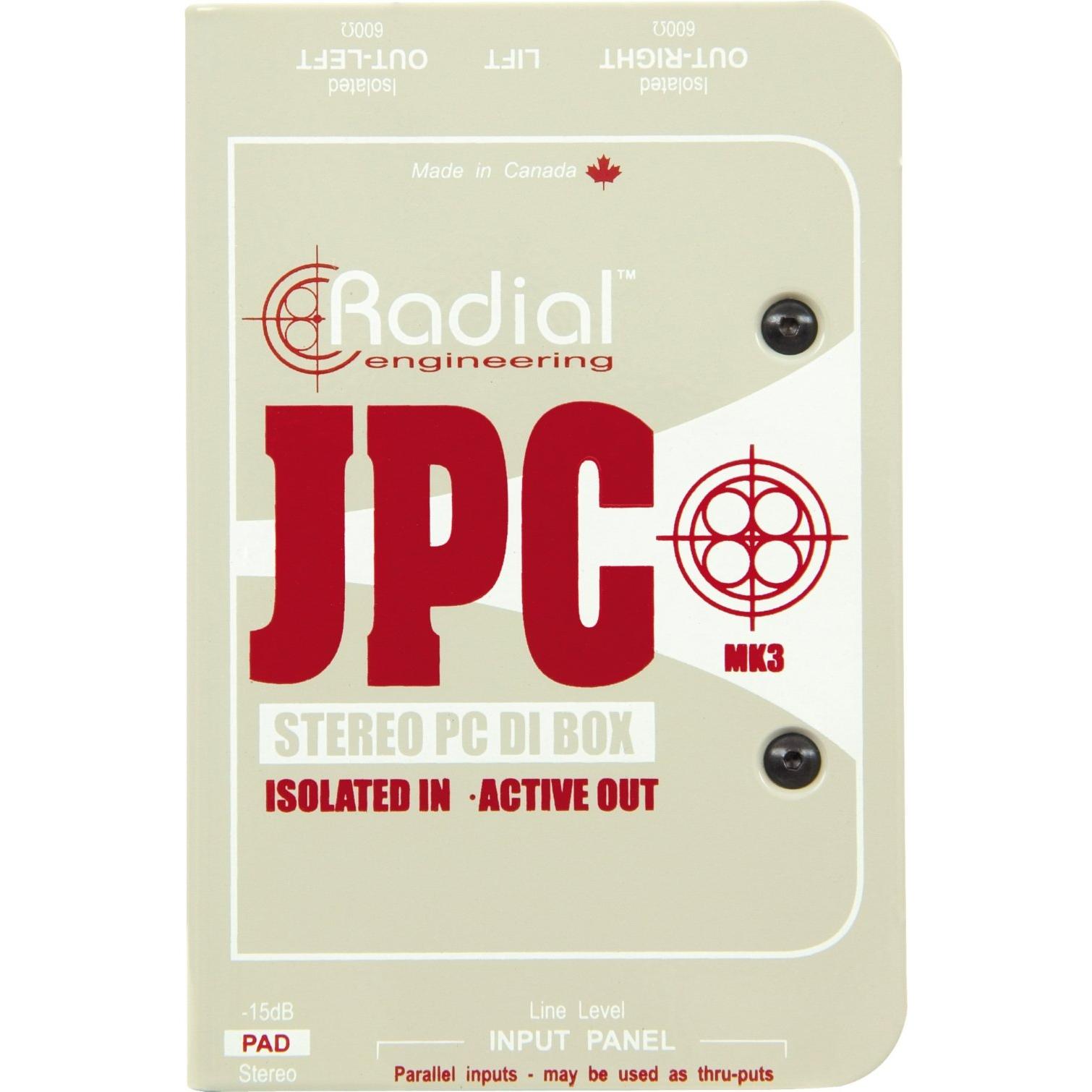 Radial Engineering JPC Active Hybrid DI Computer Direct Box Stereo Interface