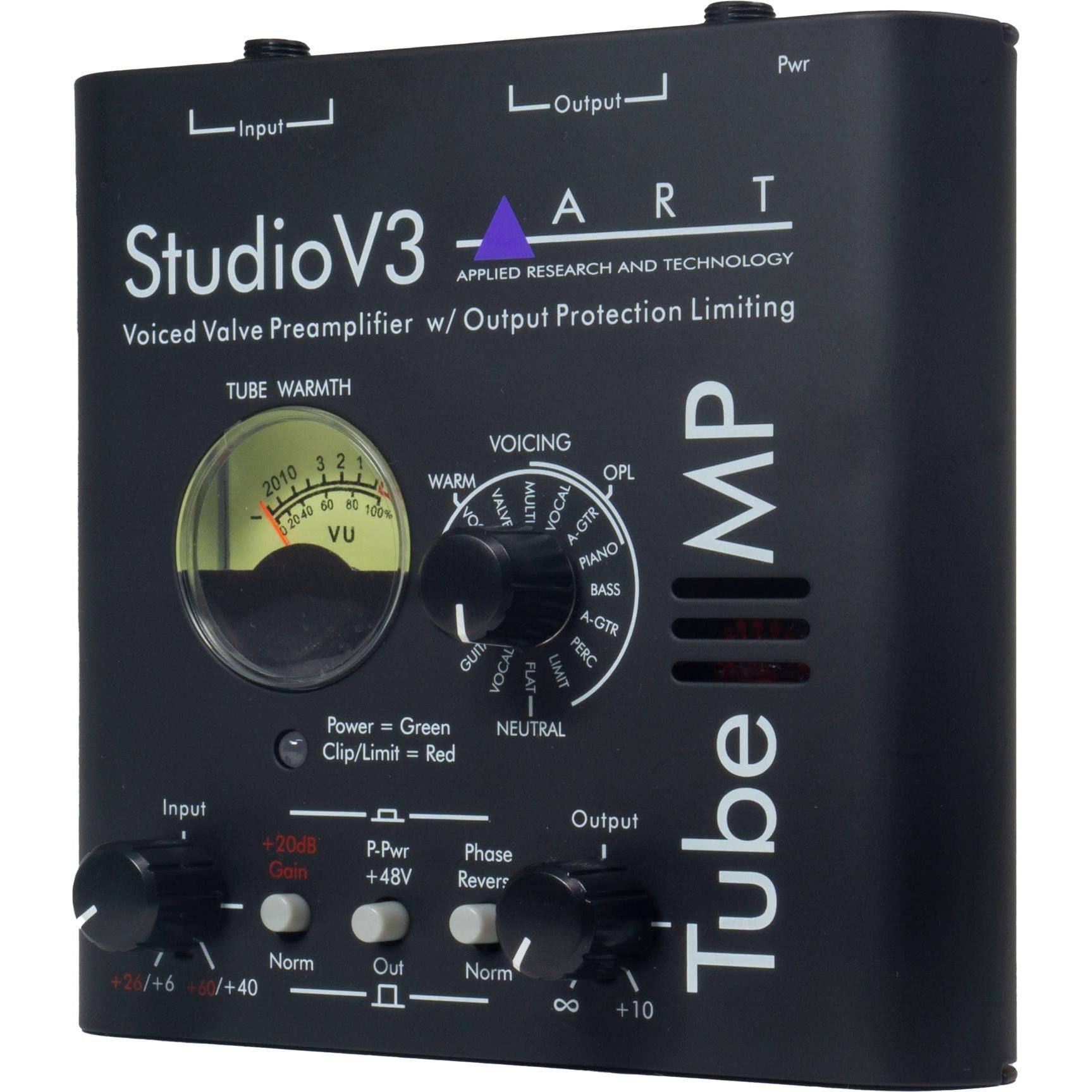 ART Studio V3 Voiced Valve Preamplifier with Output Protection Limiting Level and Phantom Power