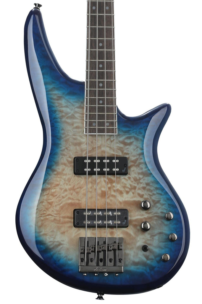 Jackson JS Series Spectra Bass JS3Q, Amber Blue Burst, Laurel Fingerboard