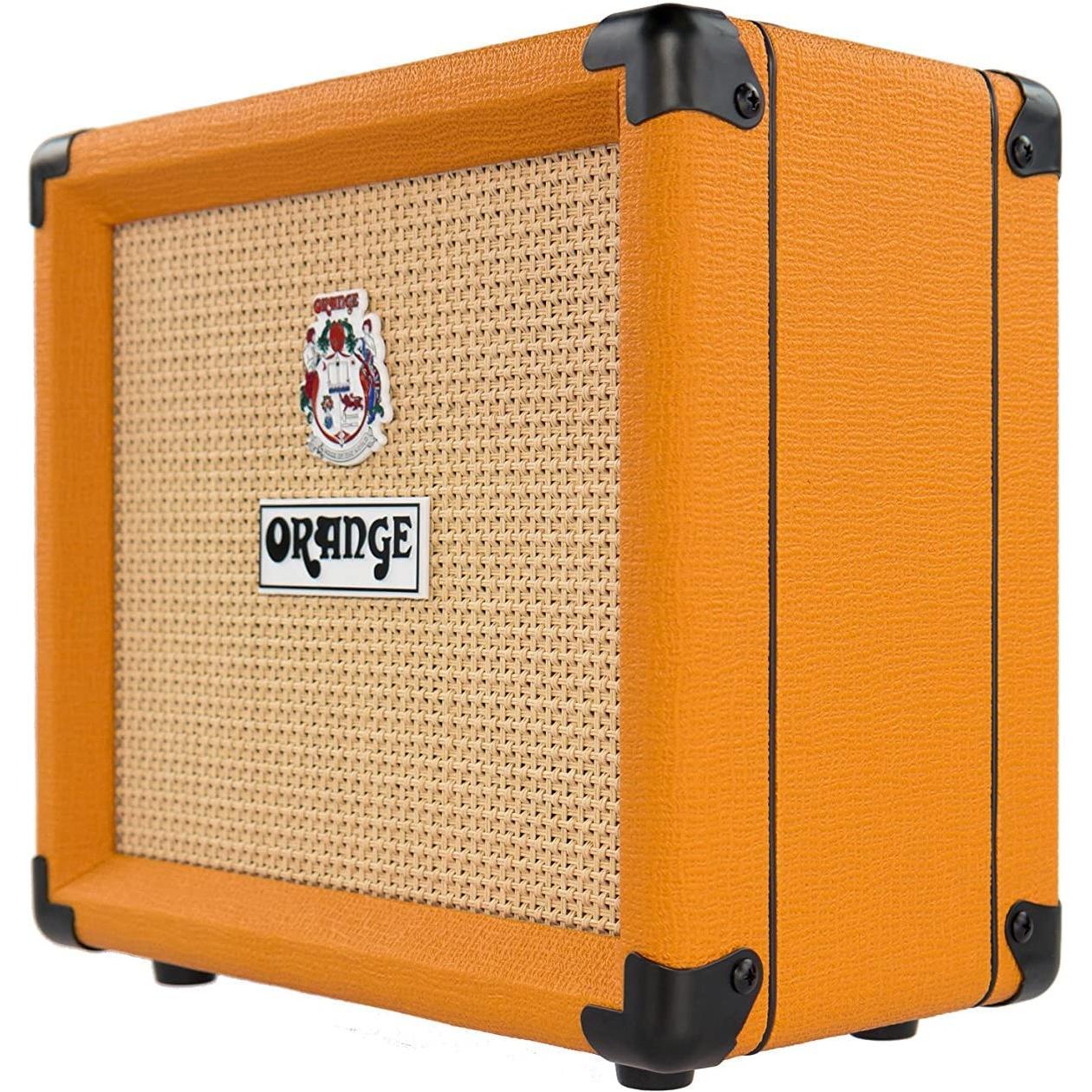 Orange Crush 12 12W 1x6 Guitar Combo Amp Bundle w/Pig Hog Woven Instrument Cable, Power Cable and Liquid Audio Polishing Cloth (3 Items)