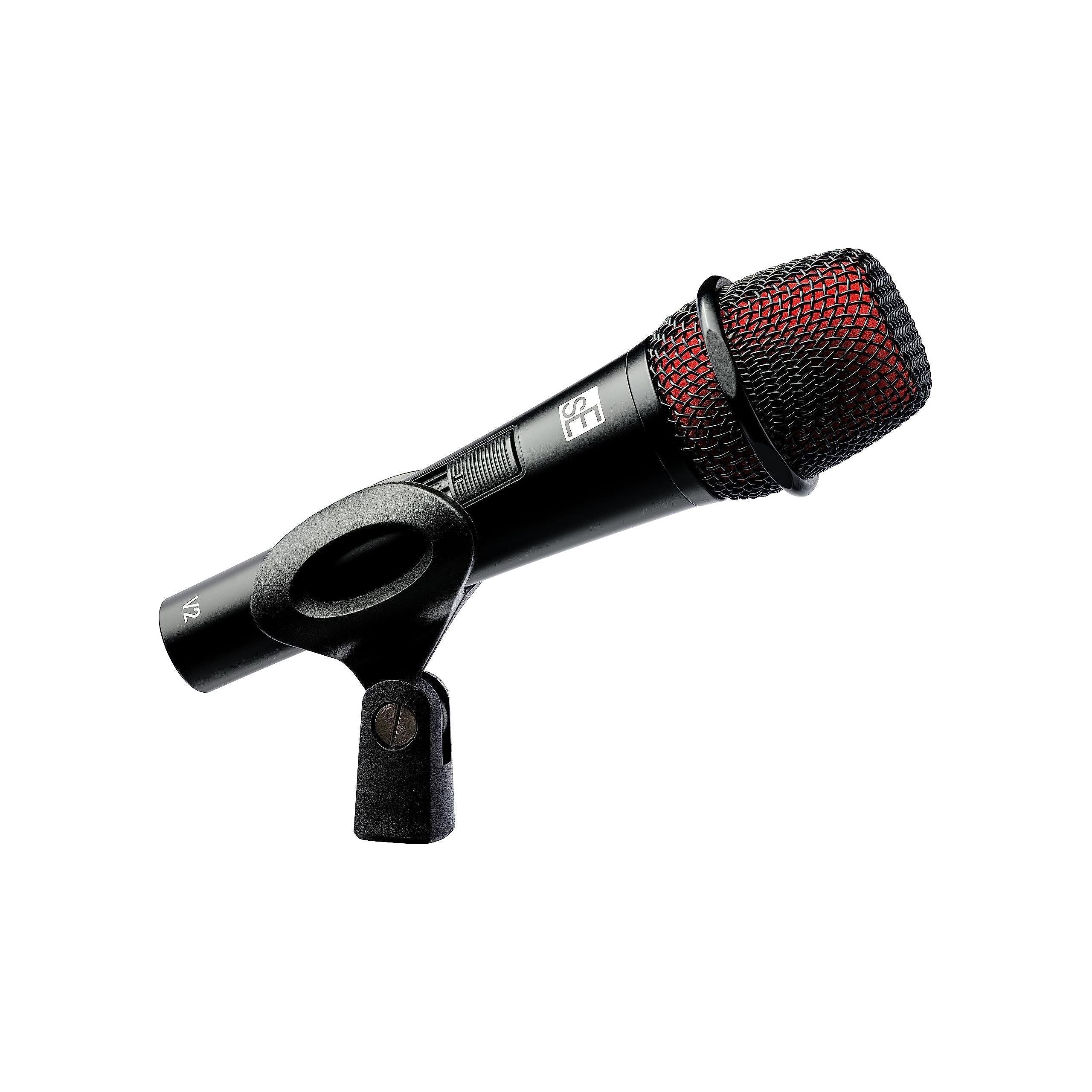 SE Electronics V2-SW Supercardioid Dynamic Handheld Microphone with On/Off Switch, Black