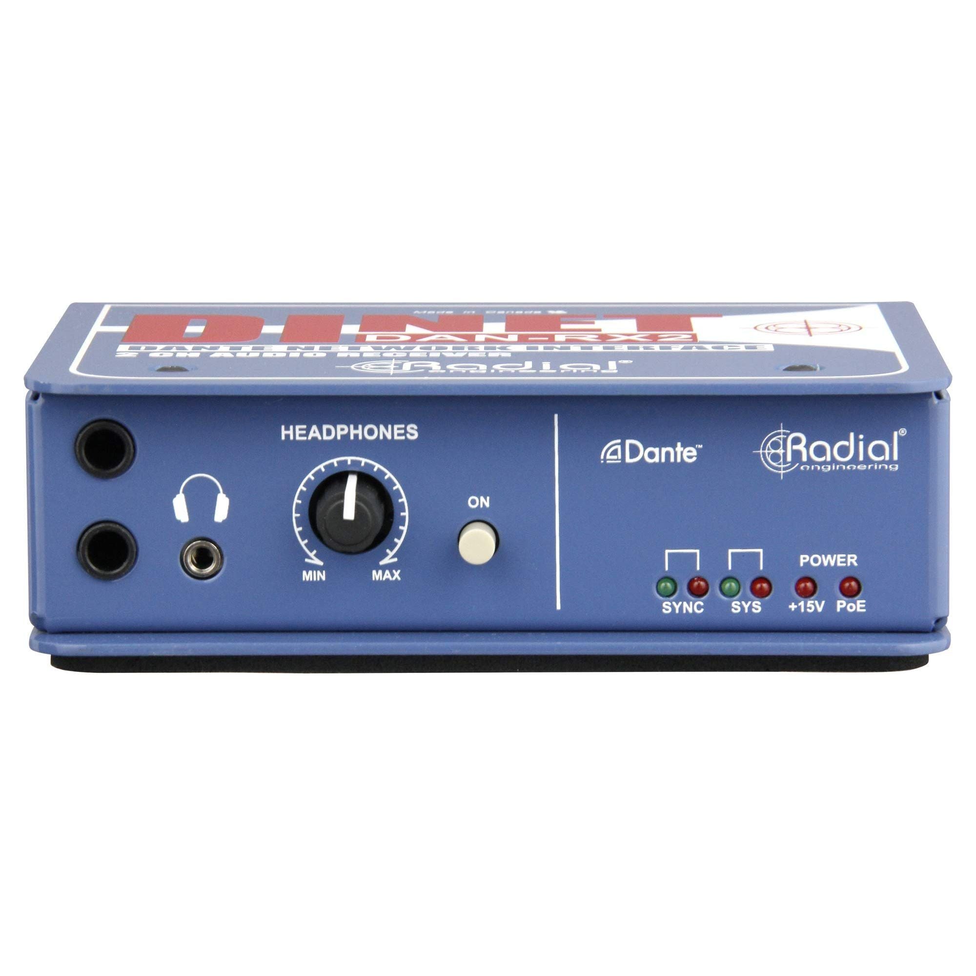 Radial DiNET DAN-RX2 2-Channel Dante Network Receiver