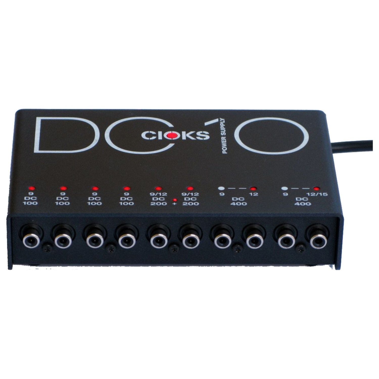 CIOKS DC10 9V, 12V, 15V DC Regulated Professional Power Supply with 8 Isolated Sections and 16 Flex Cables for Effect Pedals - Compatible with TC Electronic Nova, Radial Tonebone, Eventides, and more