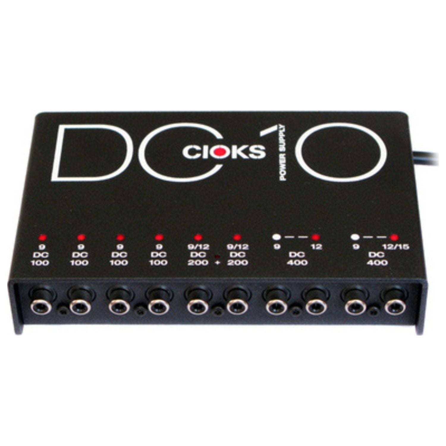 CIOKS DC10 9V, 12V, 15V DC Regulated Professional Power Supply with 8 Isolated Sections and 16 Flex Cables for Effect Pedals - Compatible with TC Electronic Nova, Radial Tonebone, Eventides, and more