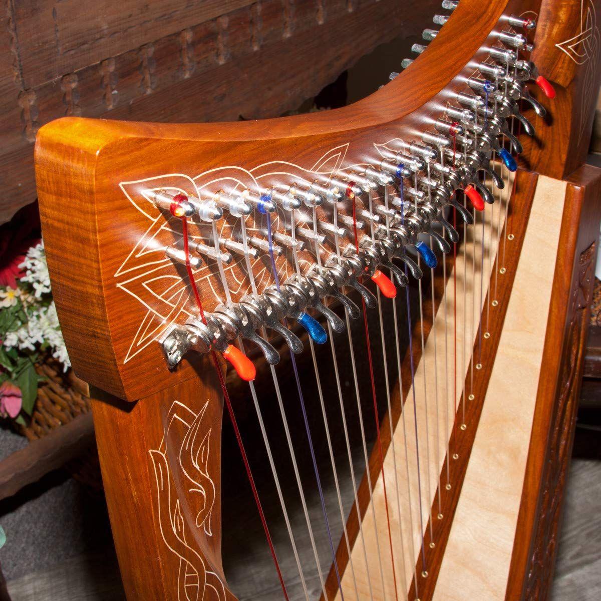 Roosebeck Heather Harp w/Full Chelby Levers - Vine Engraved