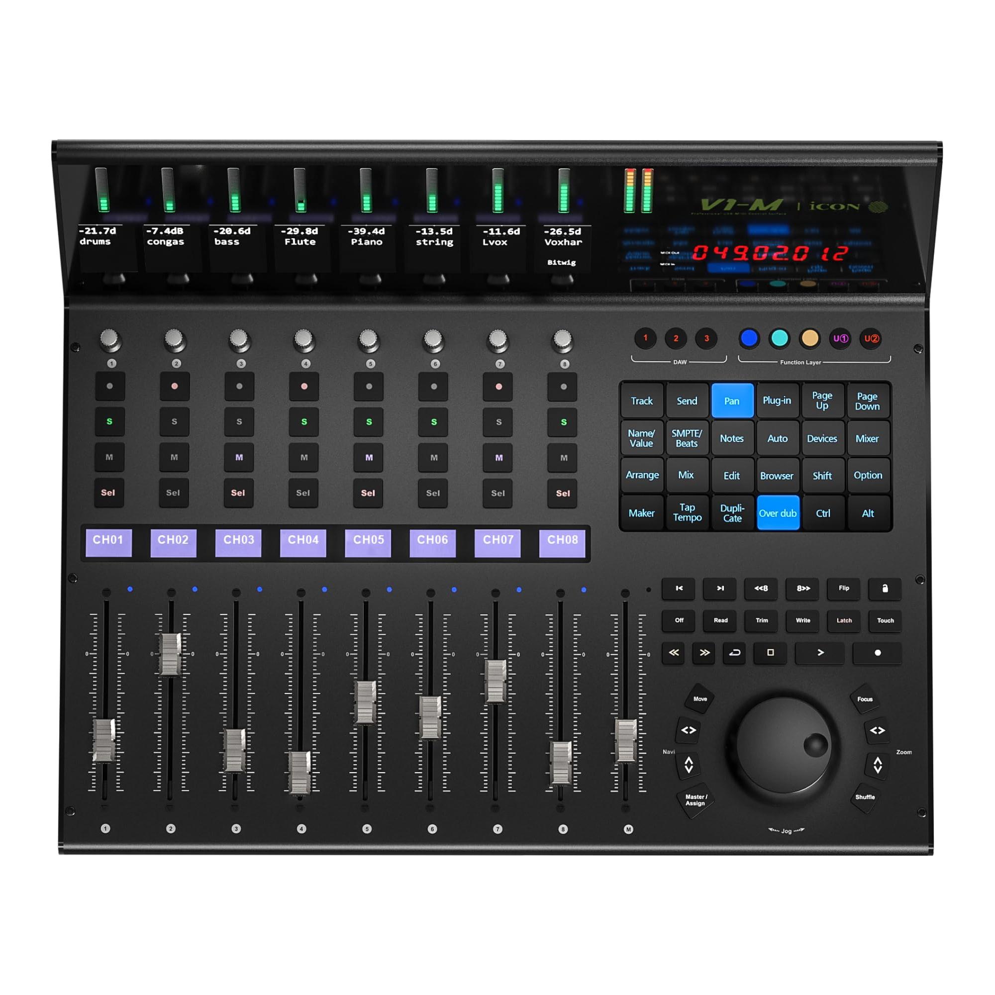 iCON Pro Audio V1-M USB MIDI DAW Control Surface with Motorized Faders