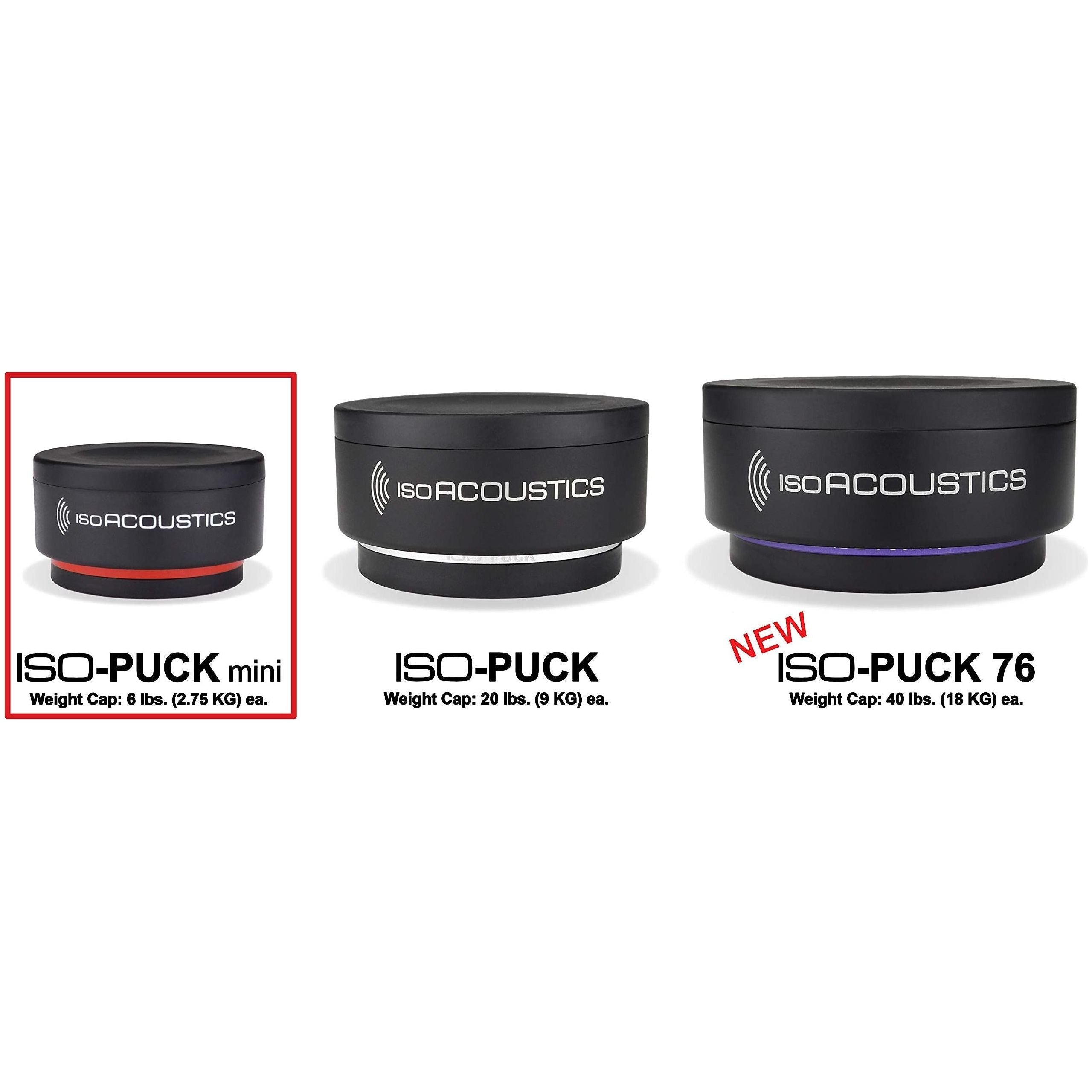 IsoAcoustics Iso-Puck Series Acoustic Isolators (Iso-Puck Mini, 6 lbs max/Unit, 16-Pack)