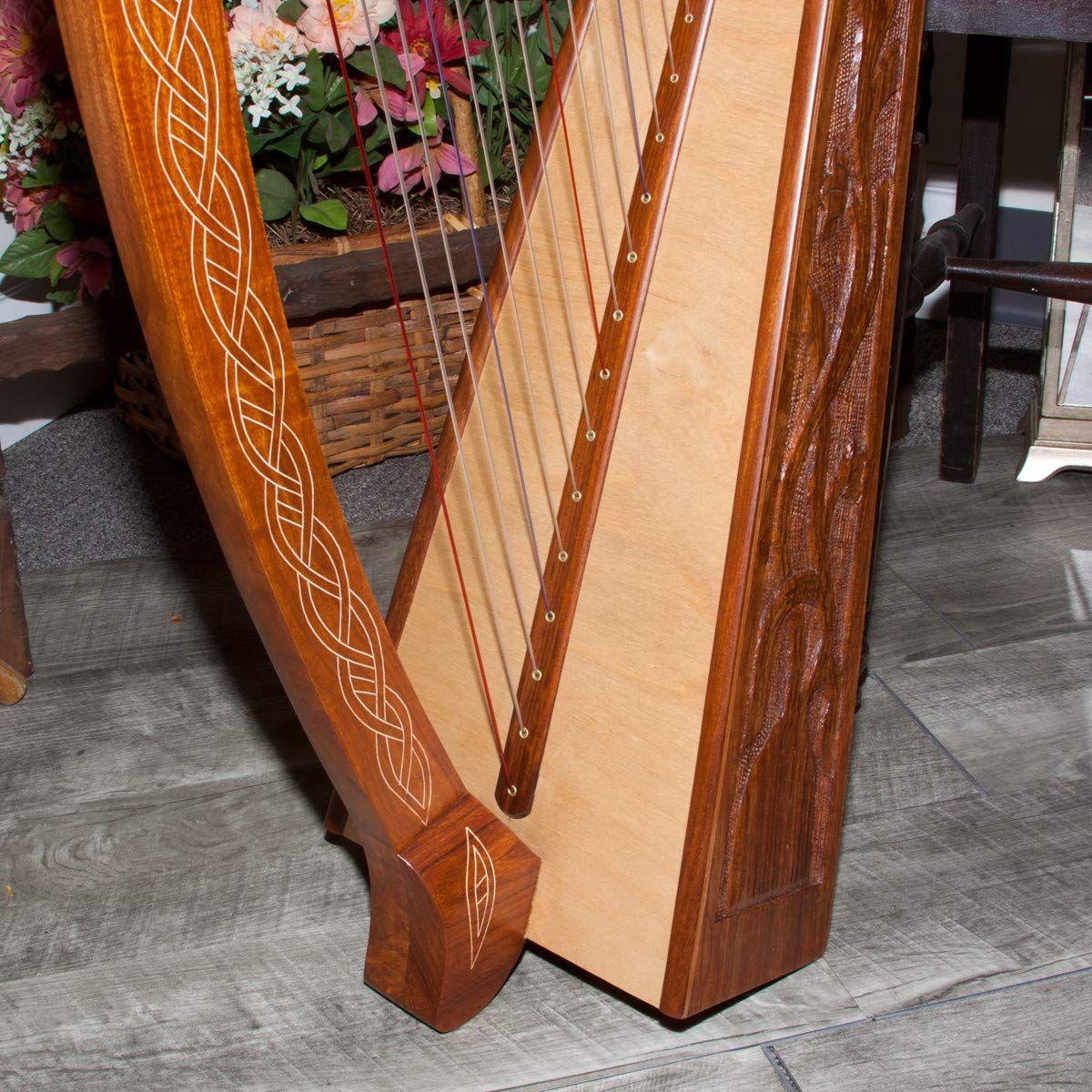 Roosebeck Heather Harp w/Full Chelby Levers - Vine Engraved