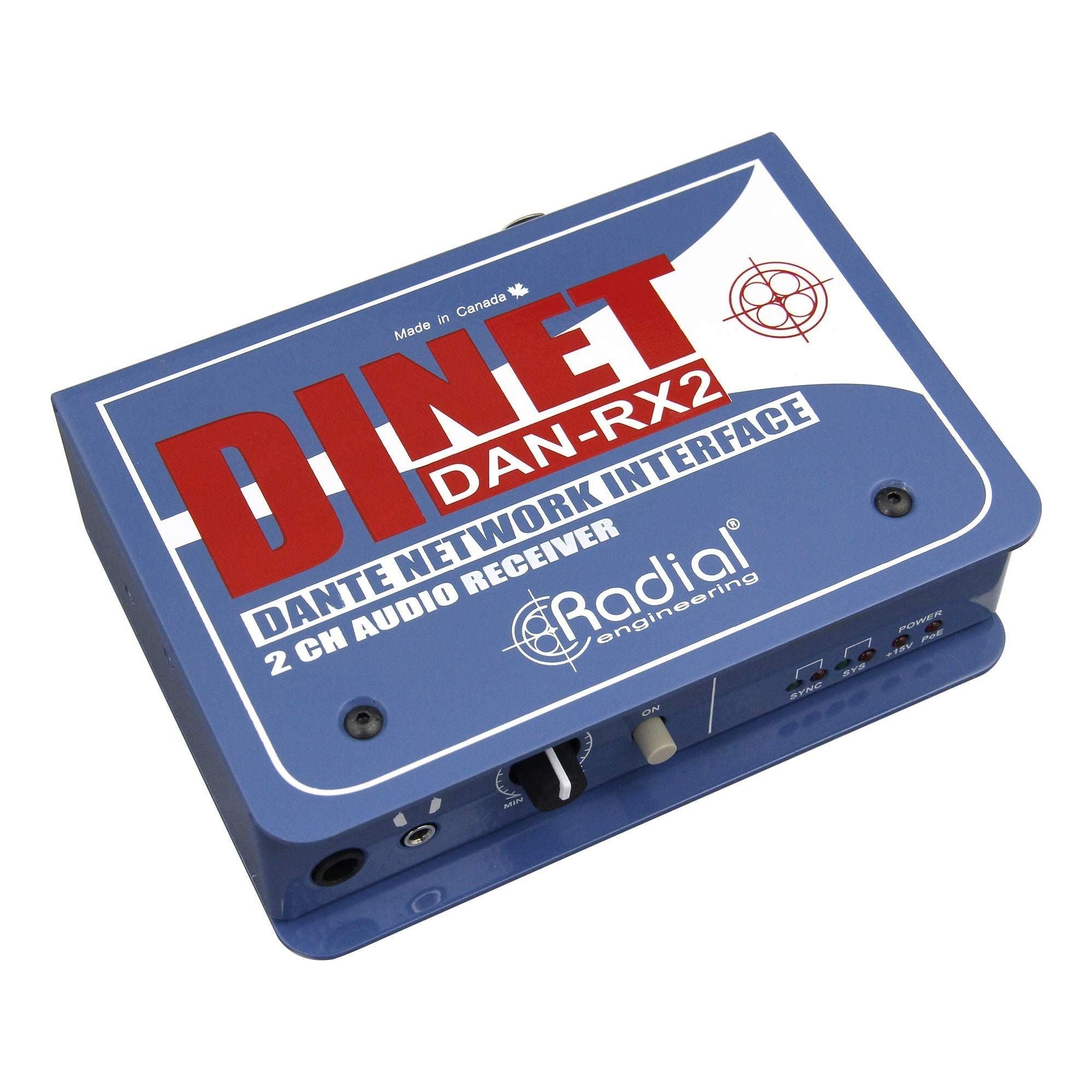 Radial DiNET DAN-RX2 2-Channel Dante Network Receiver