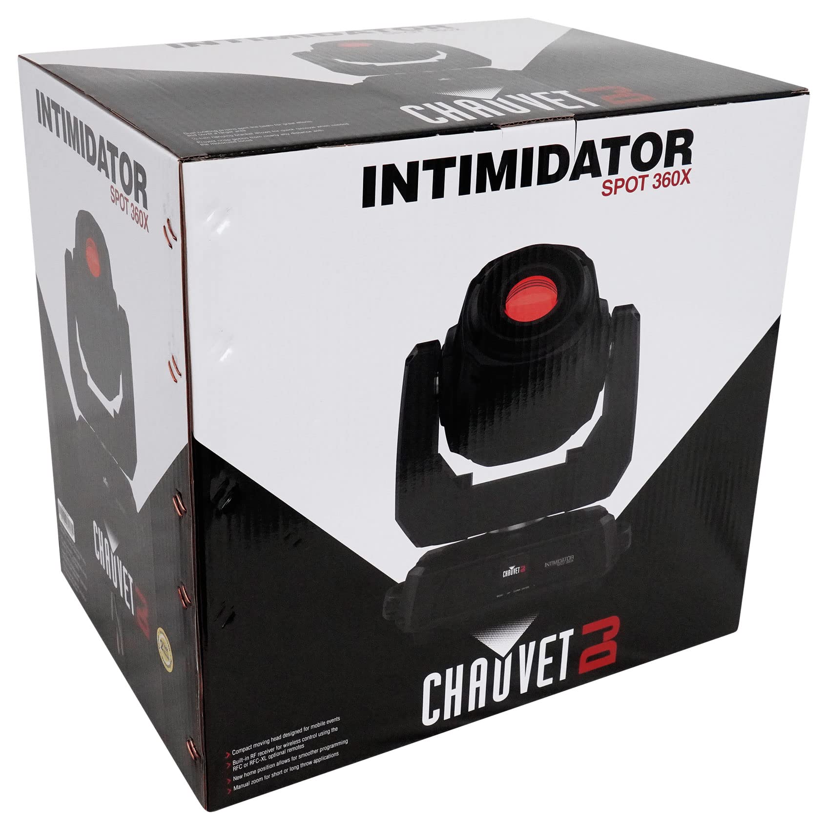 Intimidator Spot 360X Compact Moving Head Designed for Mobile Events, Black