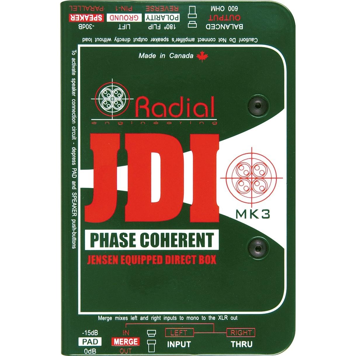 Radial Engineering R8001010JDI Single-Channel Passive Direct Box with Jensen Transformer