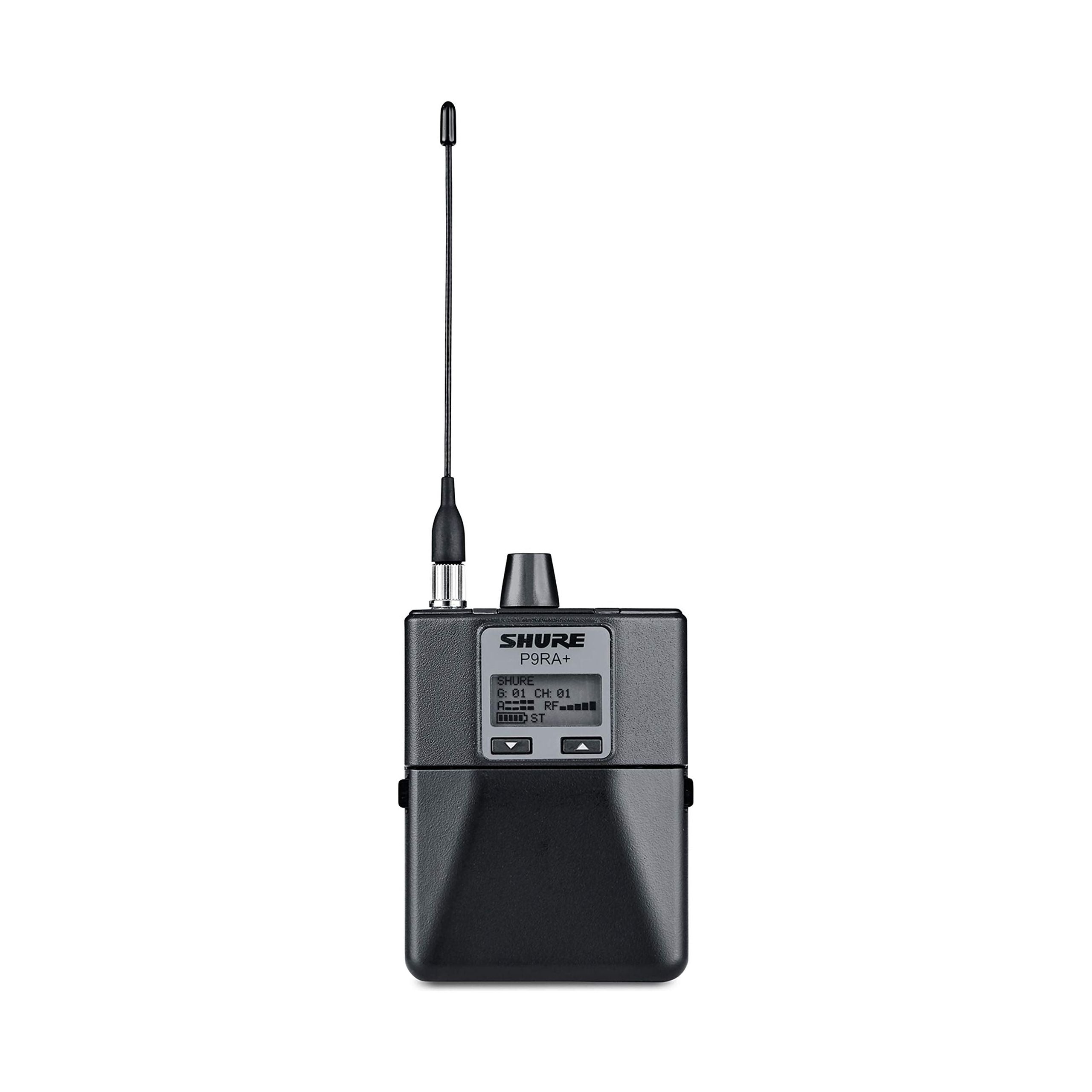 Shure P9RA+ Rechargeable Wireless Bodypack Receiver for Shure PSM 900 Personal Monitor System, G7: 506 to 542MHz