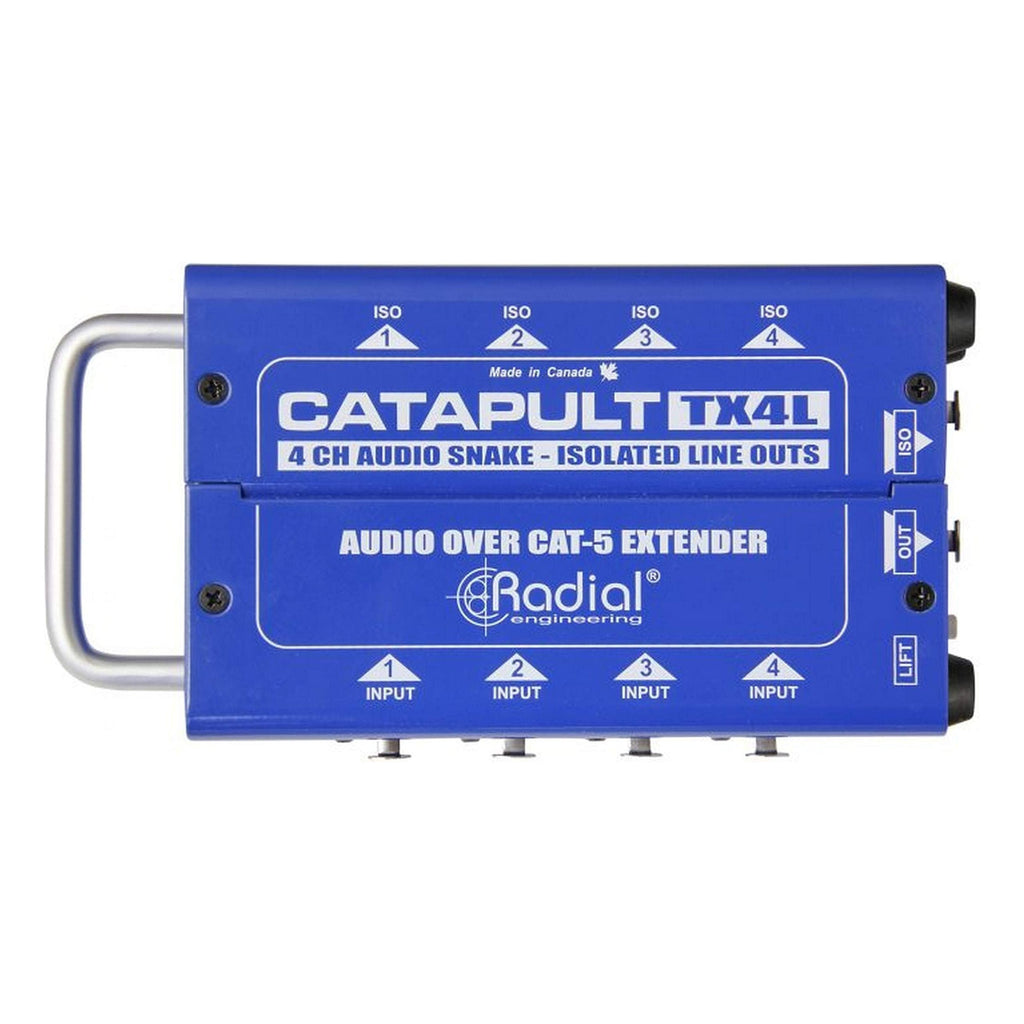 Radial Engineering Catapult TX4L Cat5 Audio Receiver (4x4 Line In/Out) Transmit 4 ins & 4 line-level