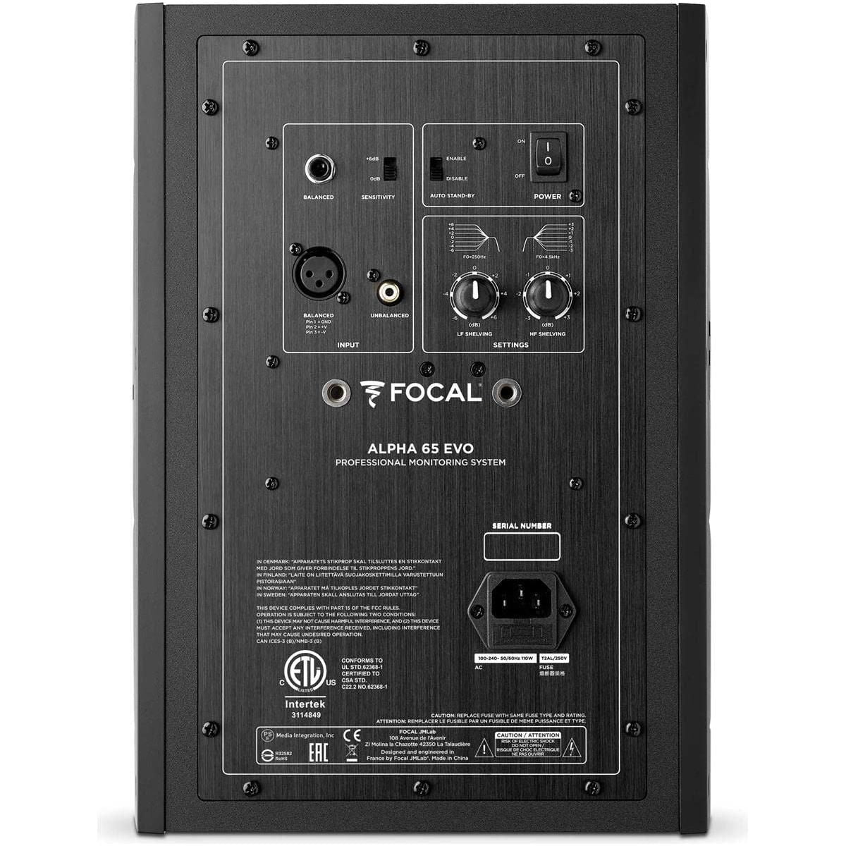 Focal Alpha 65 Evo 6.5 inch Powered Studio Monitor