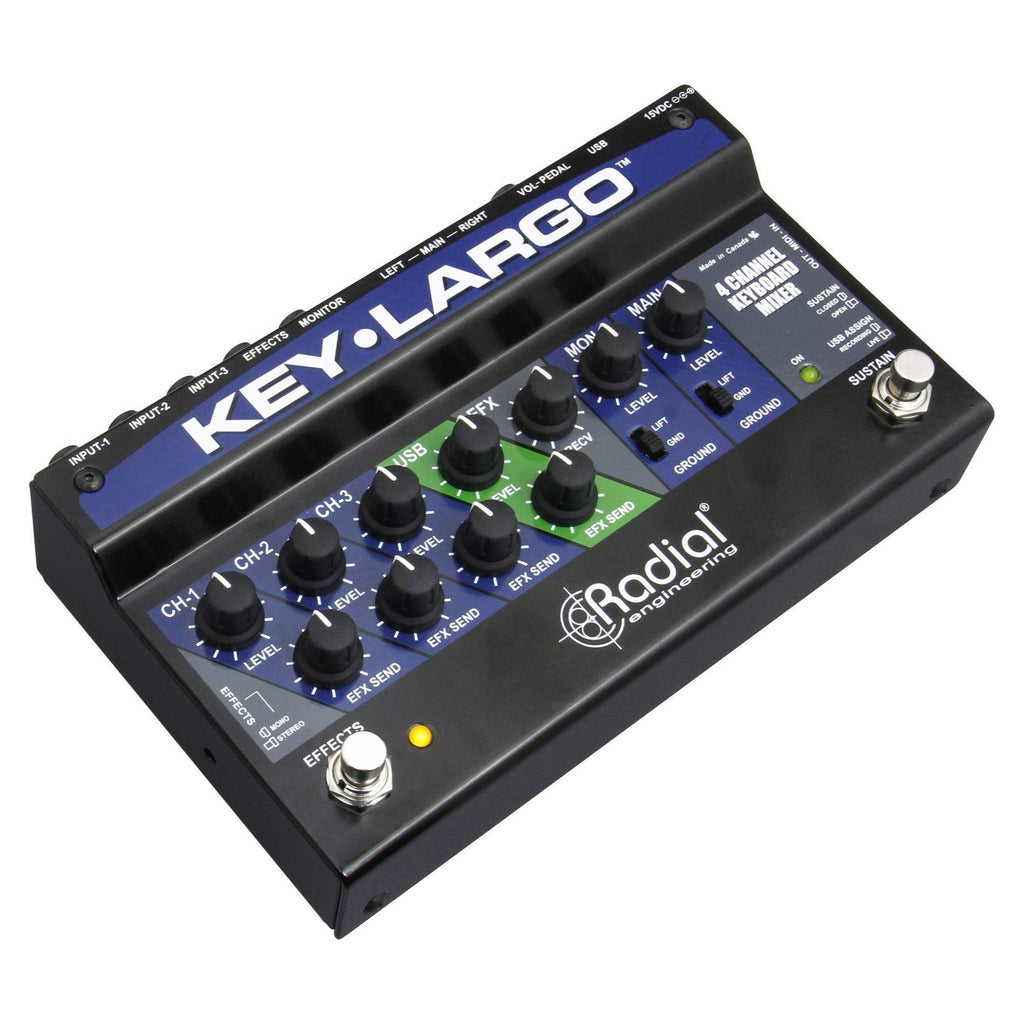 Radial Key Largo Keyboard Mixer with Balanced DI Outs