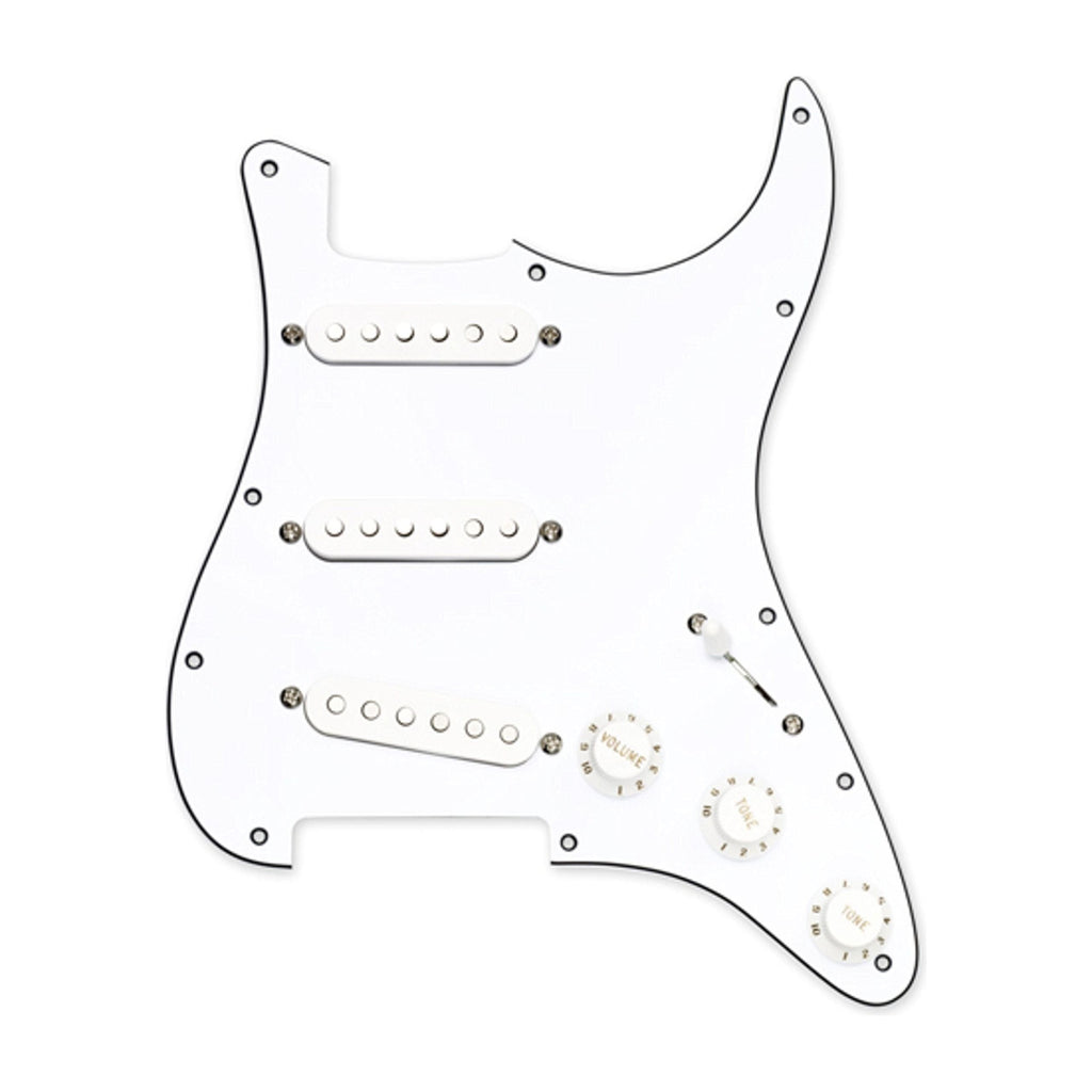 DiMarzio FG2108WA4 Pre-Wired Pickguard Assembly for Strat Electric Guitar White