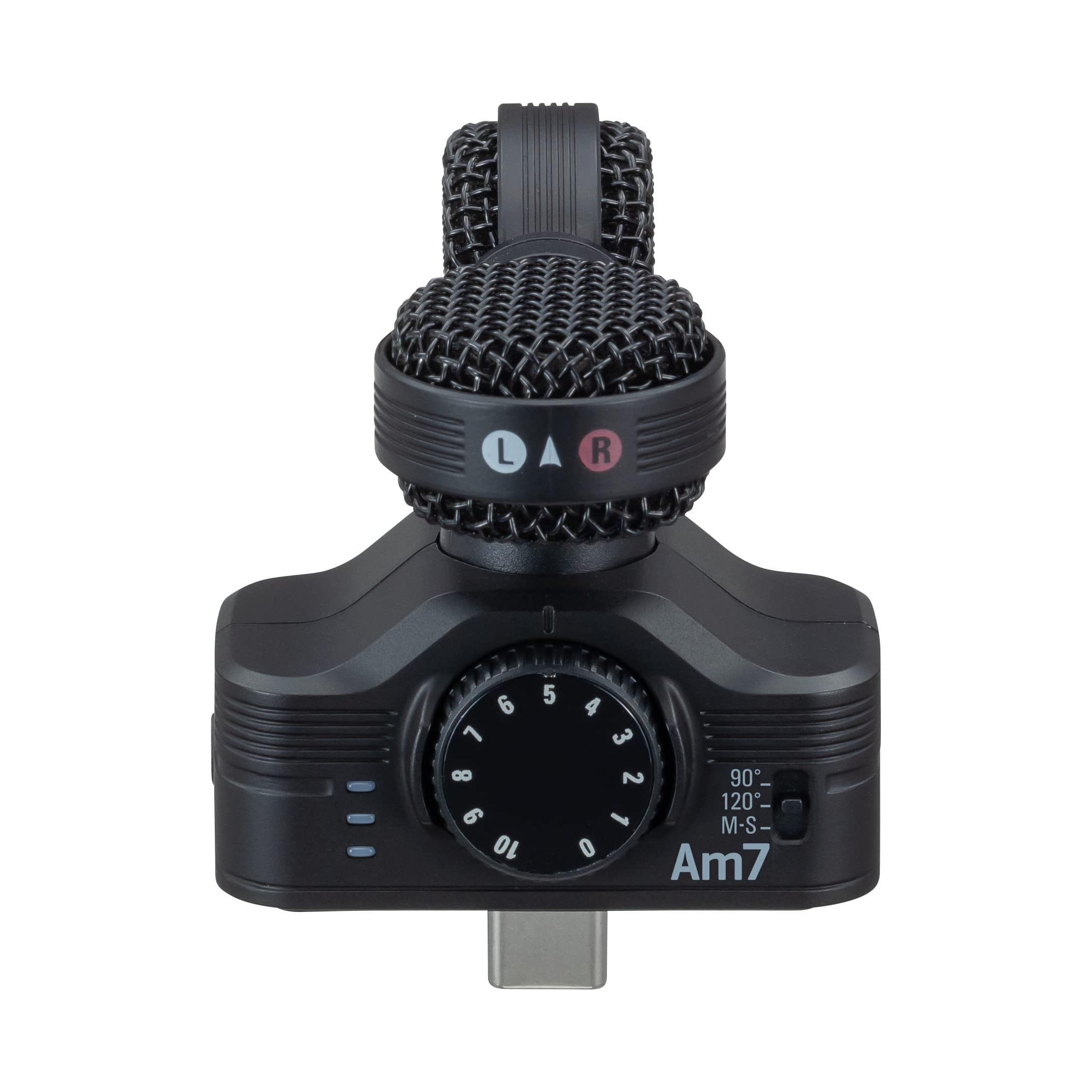 Zoom Am7 Stereo Microphone for Android, Mid-Side Stereo, Rotatable Capsule for Alignment with Camera, for Recording Audio for Music, Videos, Interviews, and More