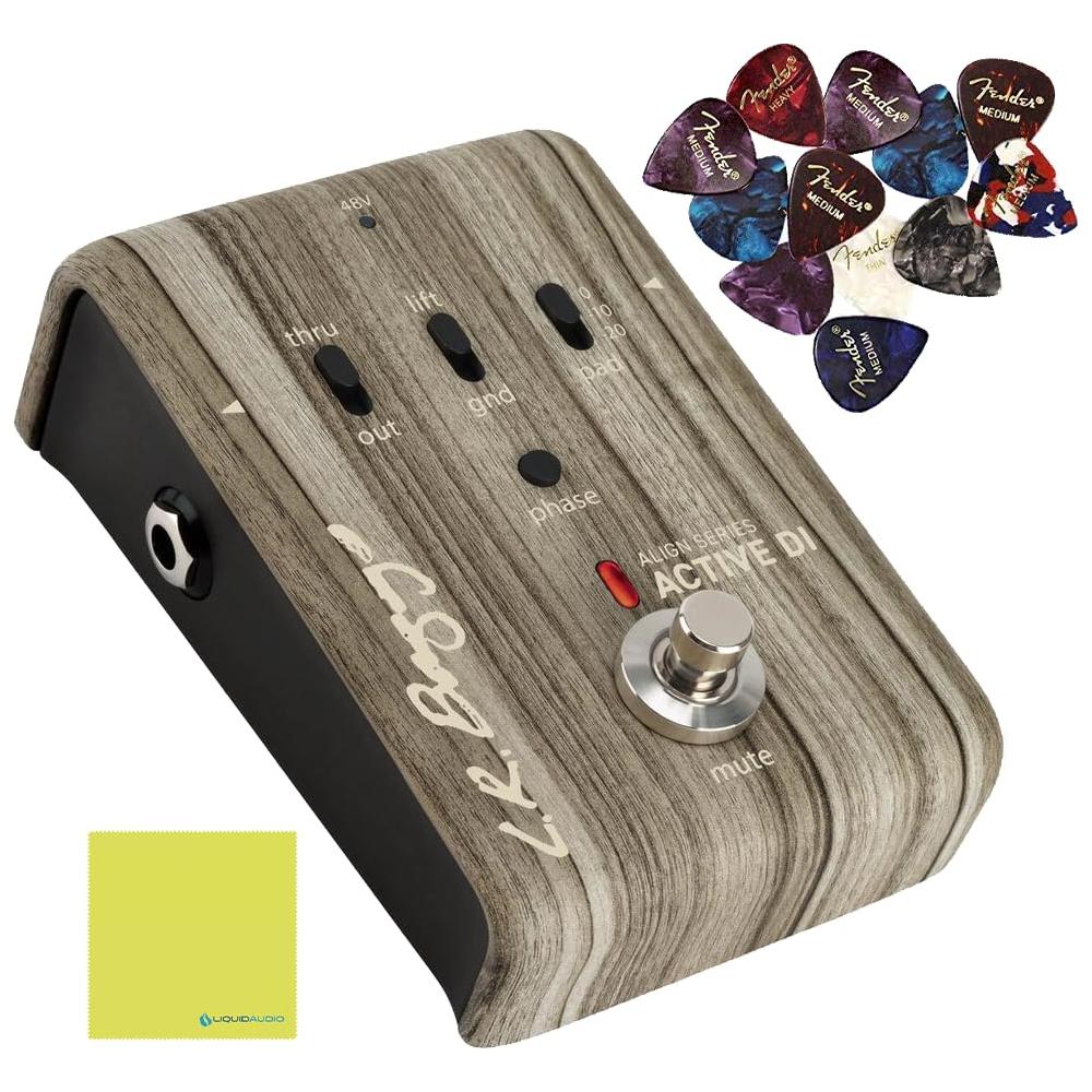 LR Baggs Align Series Active DI Acoustic Pedal Bundle w/ 12x Picks and Liquid Audio Polishing Cloth