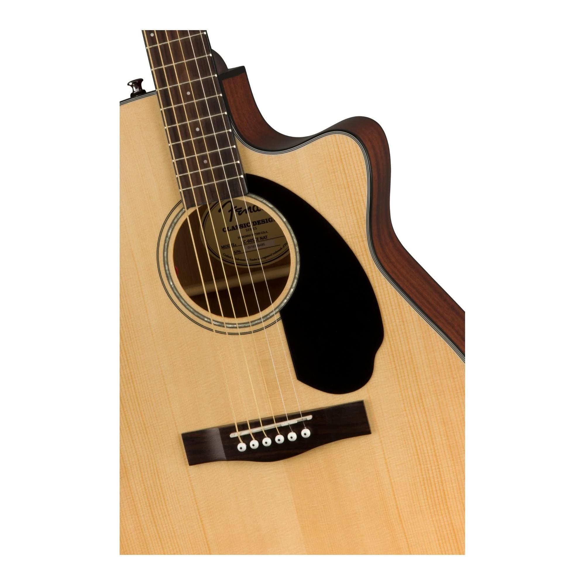 Fender CC-60SCE Concert Cutaway Acoustic Guitar, with 2-Year Warranty, Natural