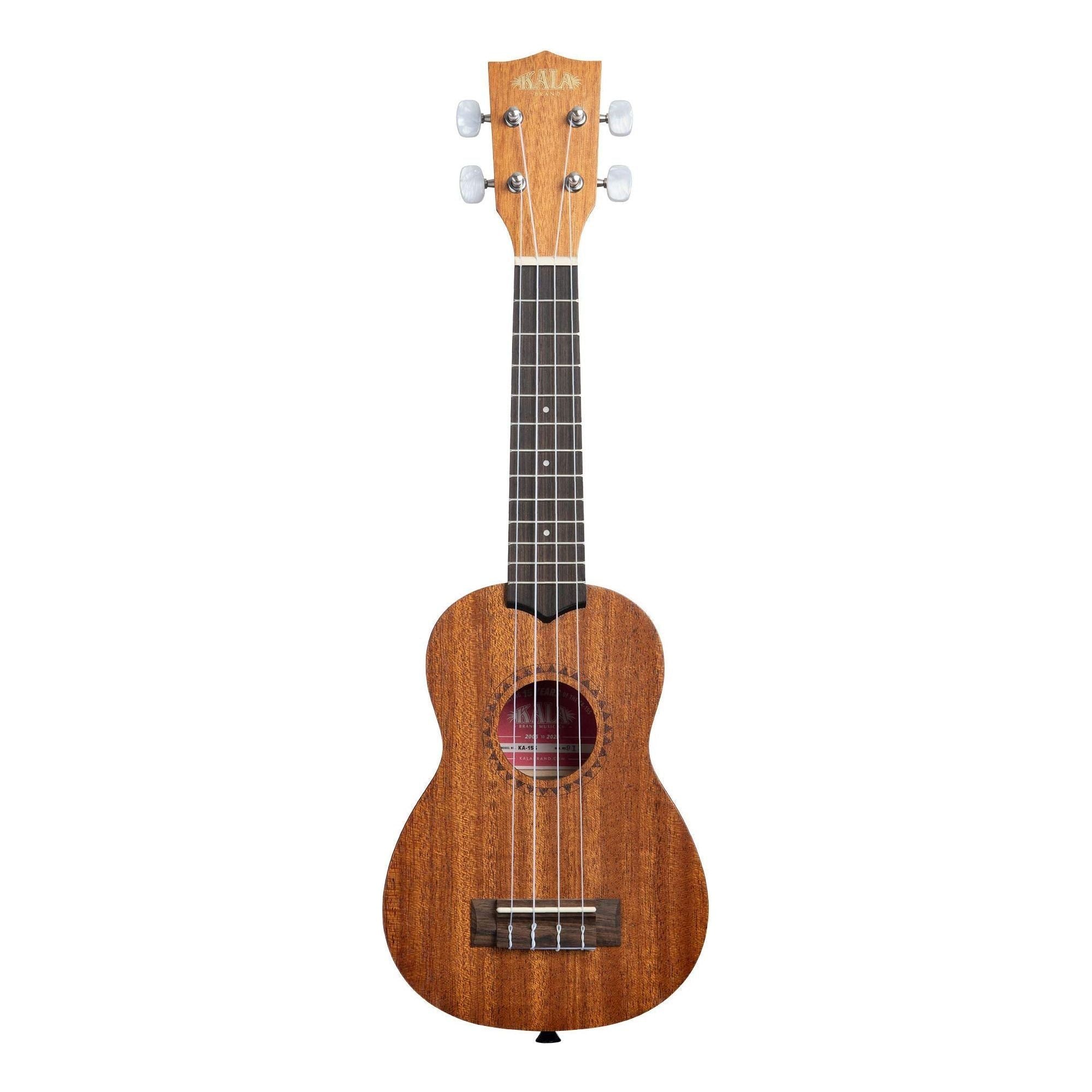 Kala Brand Music Co., 4-String Ukulele, Natural, Soprano (KA-15S-BNDL)