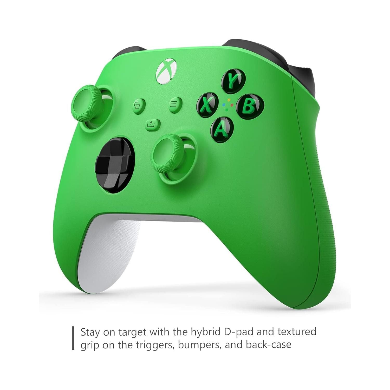 Xbox Core Wireless Gaming Controller – Velocity Green – Xbox Series X|S, Xbox One, Windows PC, Android, and iOS