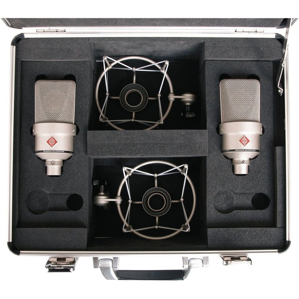 Neumann TLM 103 Anniversary Stereo Microphone Pair Satin Nickel