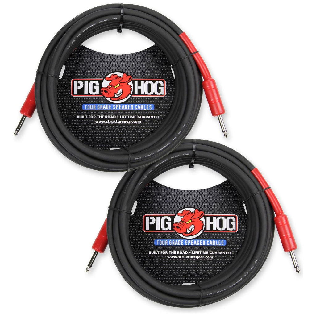 2-Pack Pig Hog PHSC25 8mm Tour Grade Speaker Cable, 25ft