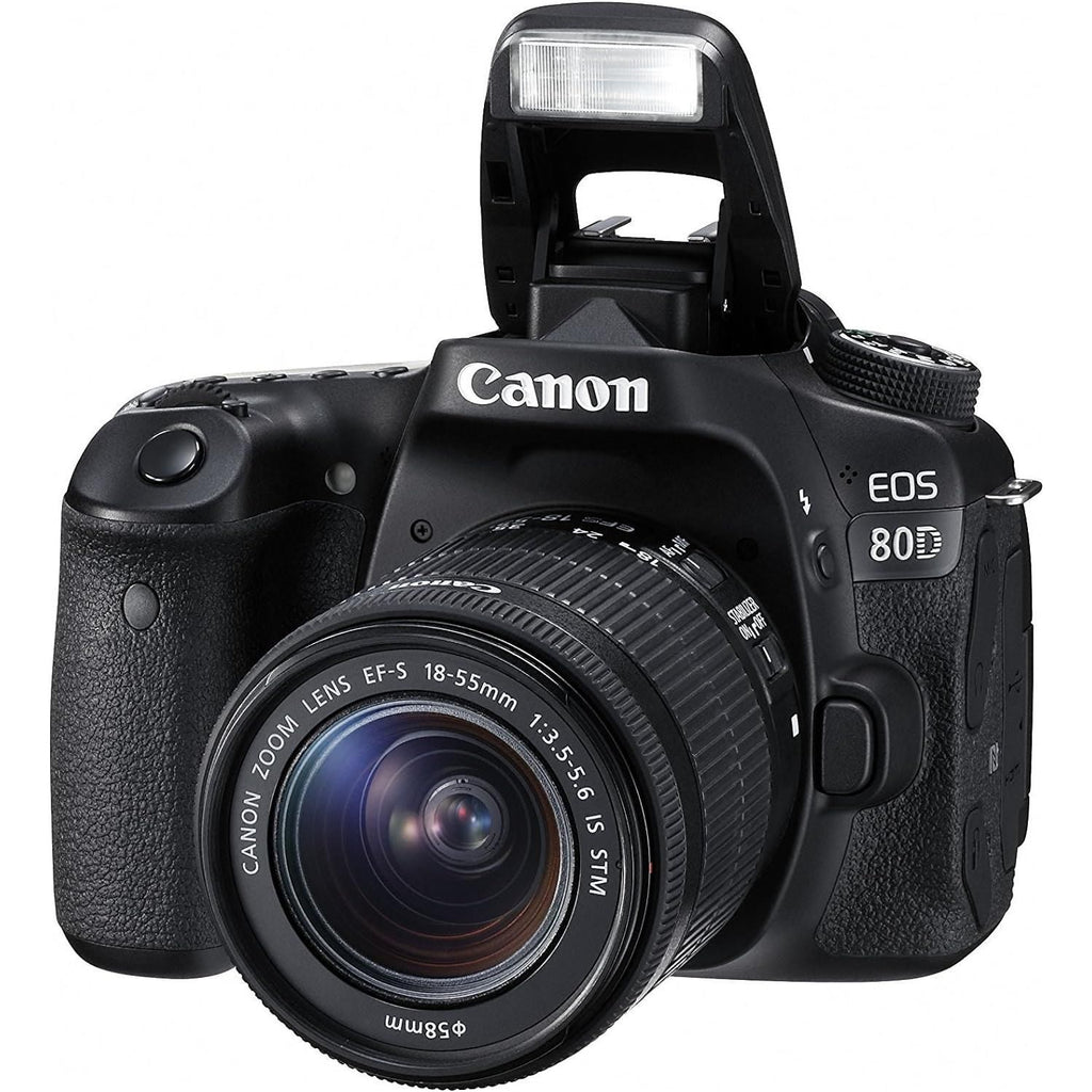 Canon EOS 80D Digital SLR Kit with EF-S 18-55mm f/3.5-5.6 Image Stabilization STM Lens (Black)