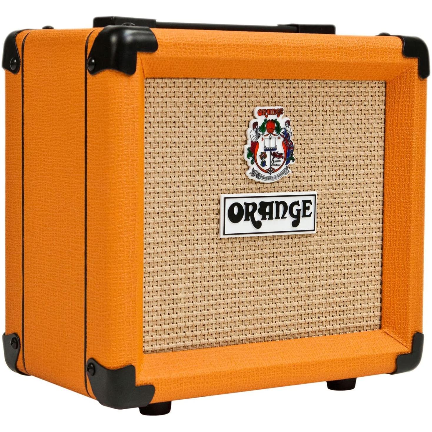 Orange PPC108 1x8” Closed-Back Speaker Cabinet Bundle with Orange MT20 Micro Terror Amp Head, Orange Woven Guitar Cable, Speaker Cable and Liquid Audio Polishing Cloth (5 Items)