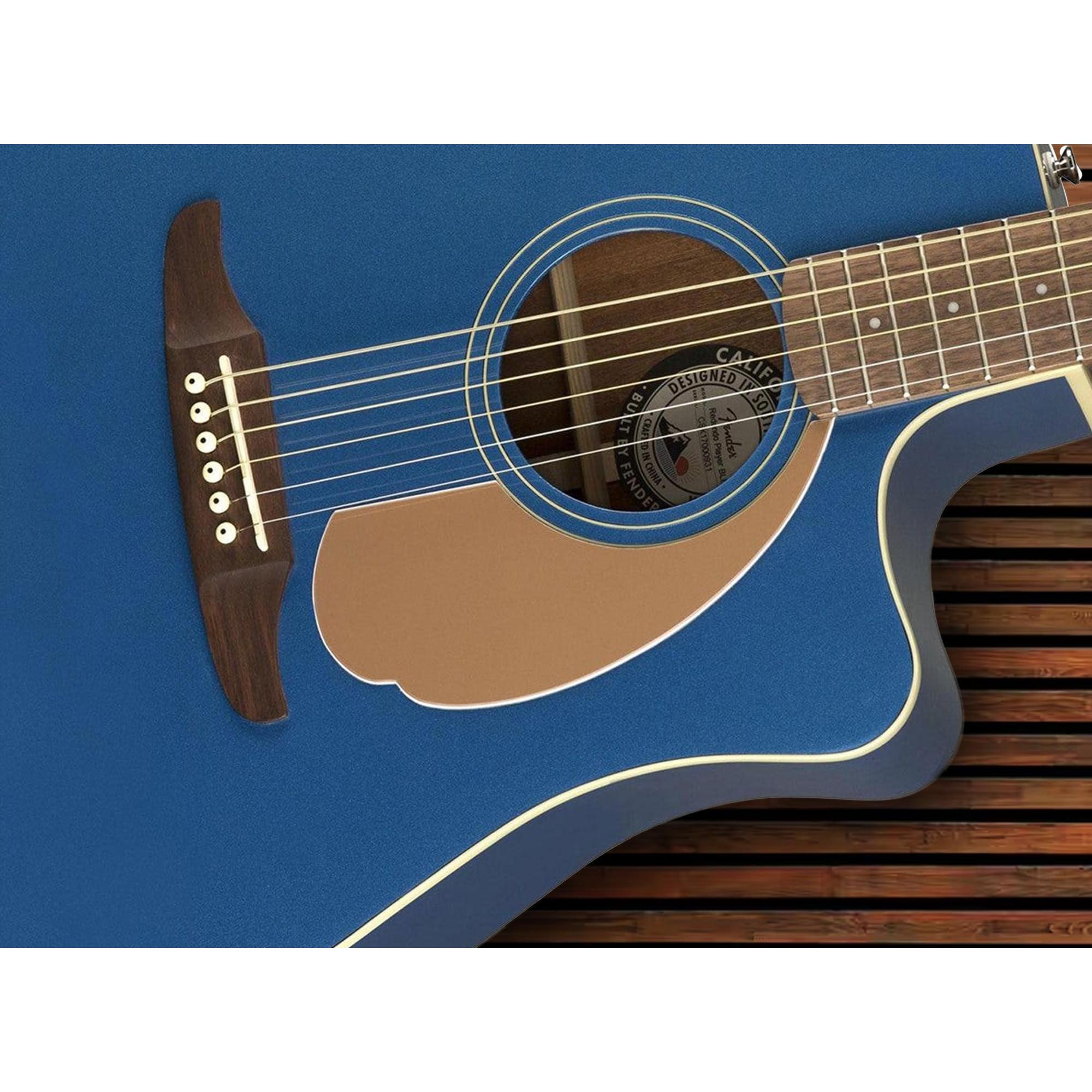 Fender Redondo Player Acoustic Guitar, with 2-Year Warranty, Belmont Blue, Walnut Fingerboard