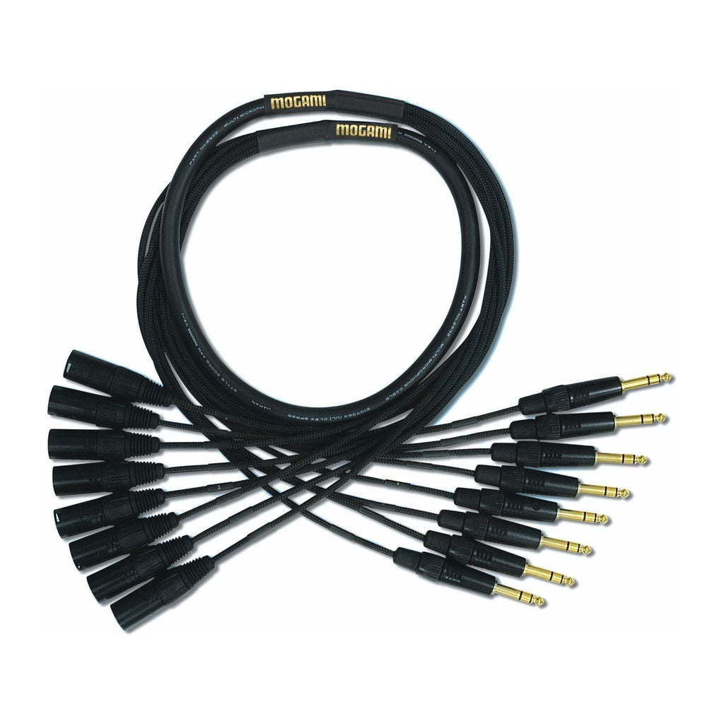 Mogami GOLD 8 TRS-XLRM-15 Audio Adapter Snake Cable, 8 Channel Fan-Out, 1/4