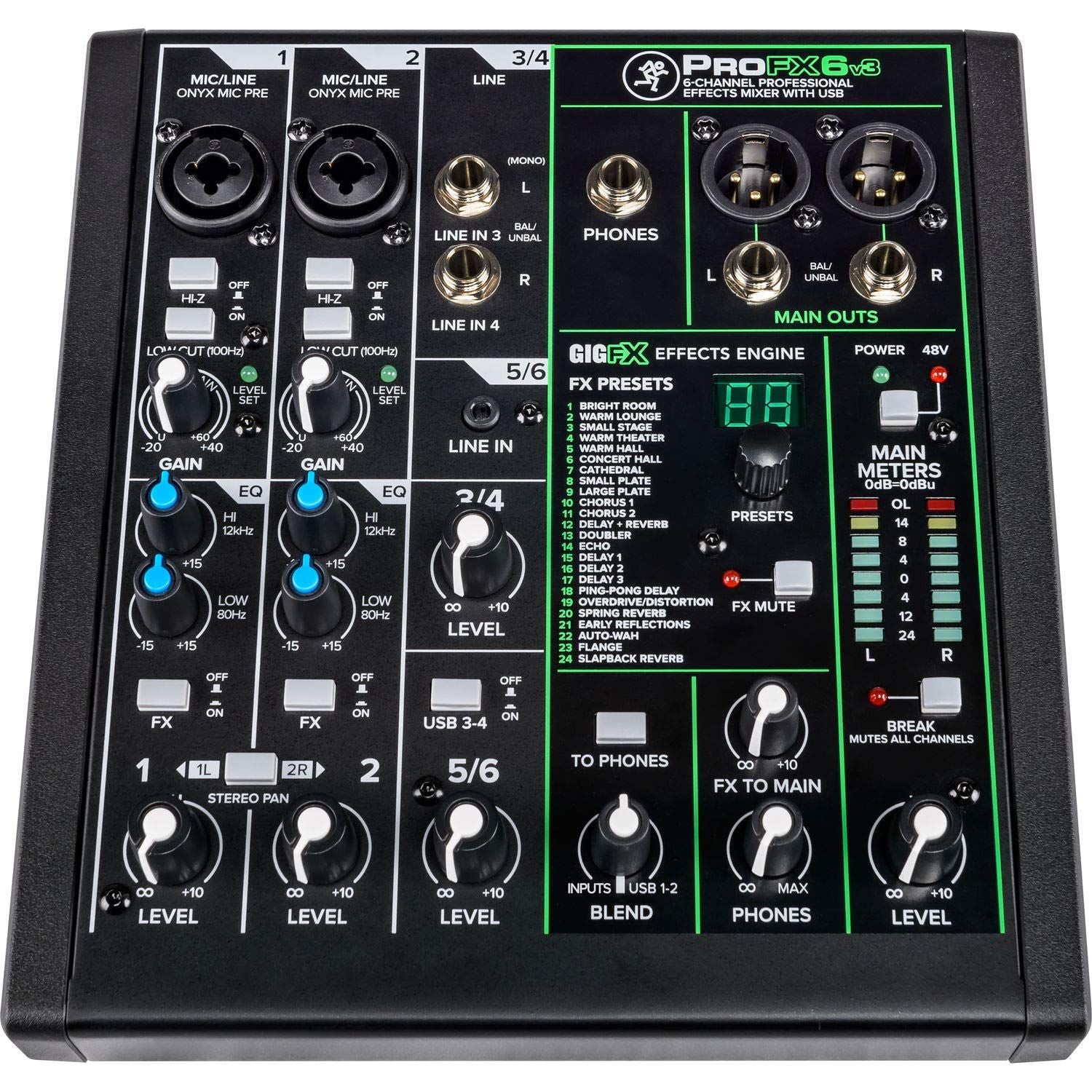 Mackie ProFXv3/v3+ Series, Professional Analog Mixer with USB, Onyx Mic Preamps and GigFX Effects Engine